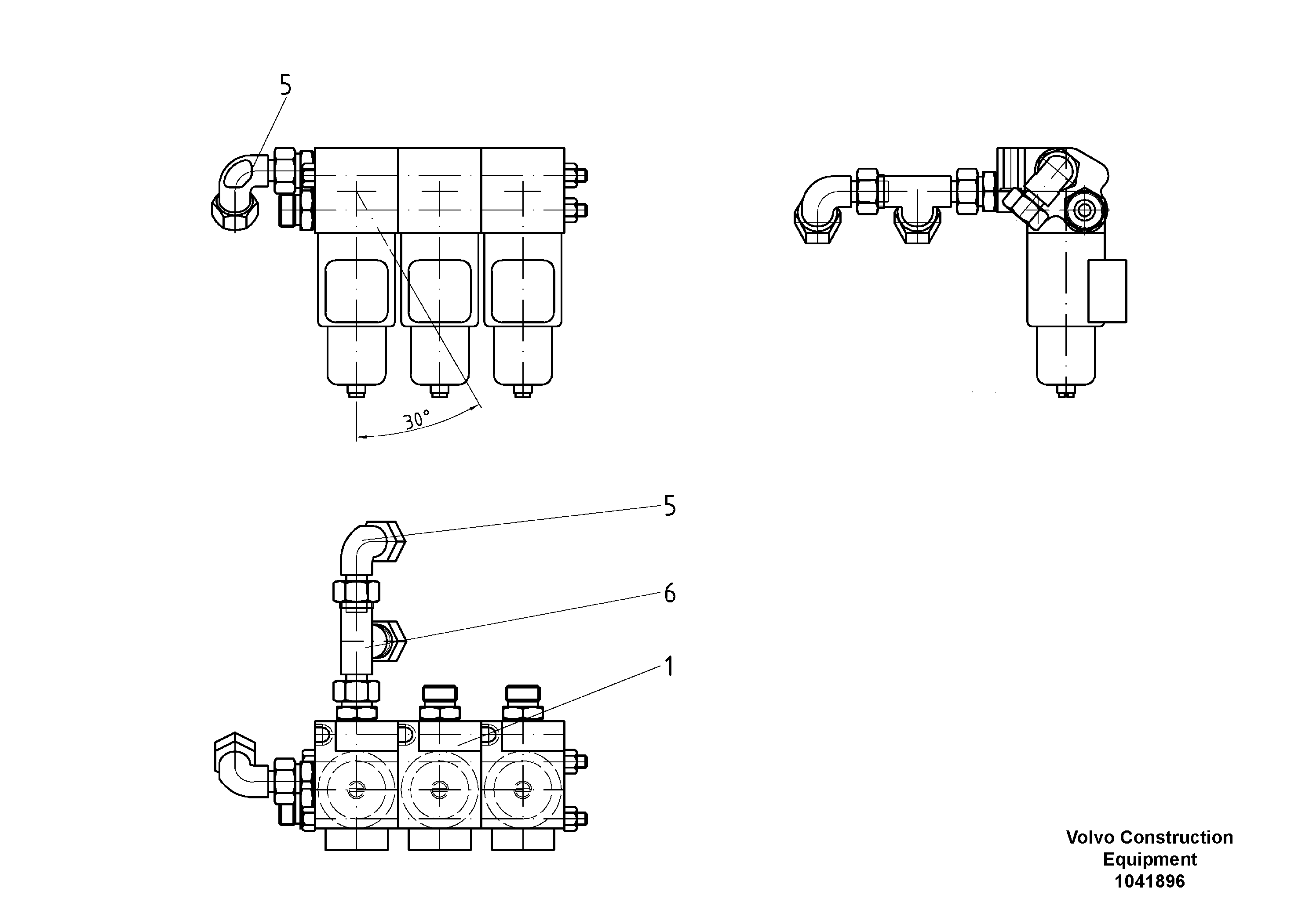 Схема запчастей Volvo ABG9820 - 96343 Valve block Brake ABG9820 S/N 20812 -
