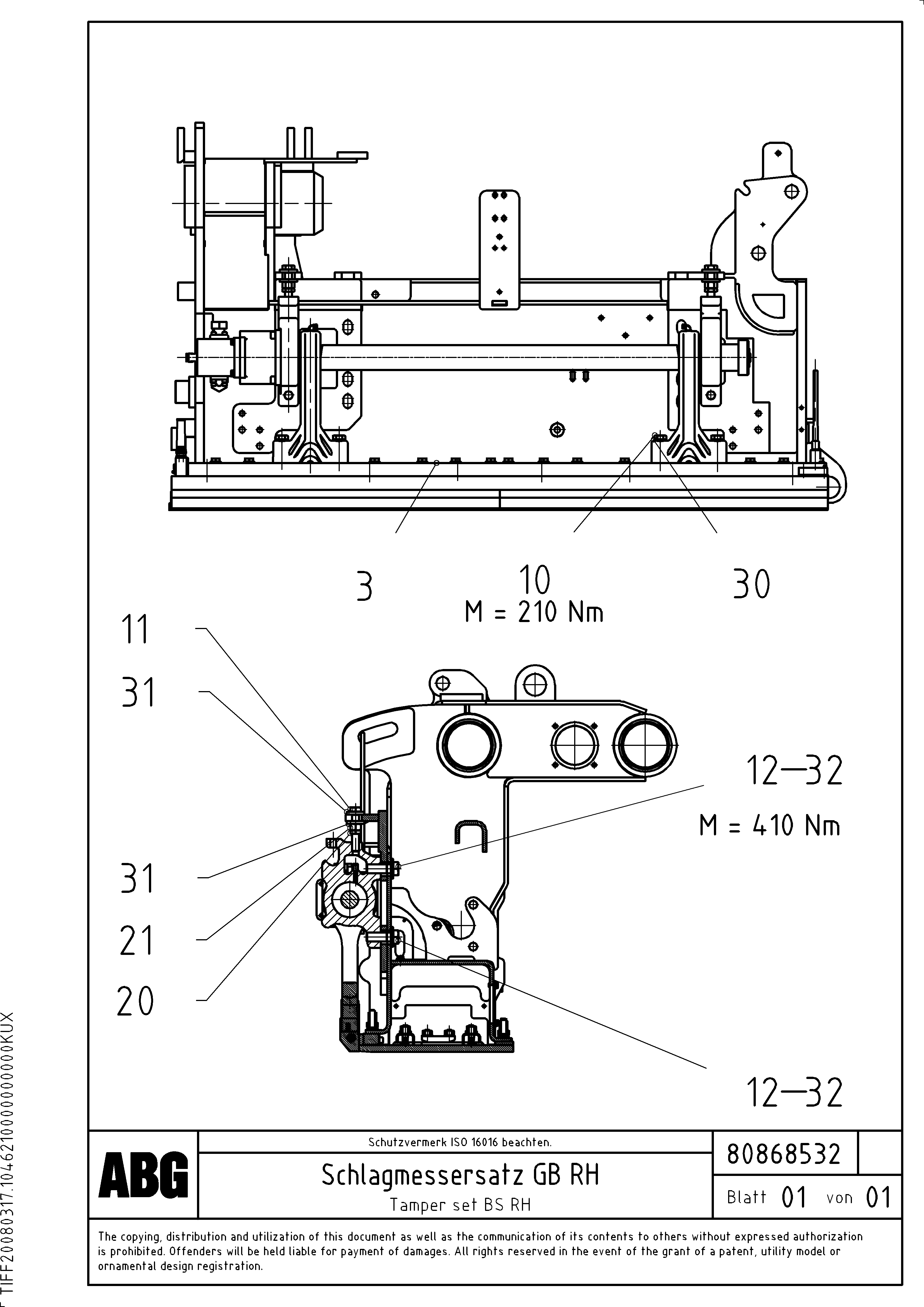 Схема запчастей Volvo ABG9820 - 77115 Tamper for basic screed VB 88 ETC ATT. SCREED 3,0 - 9,0 M ABG9820