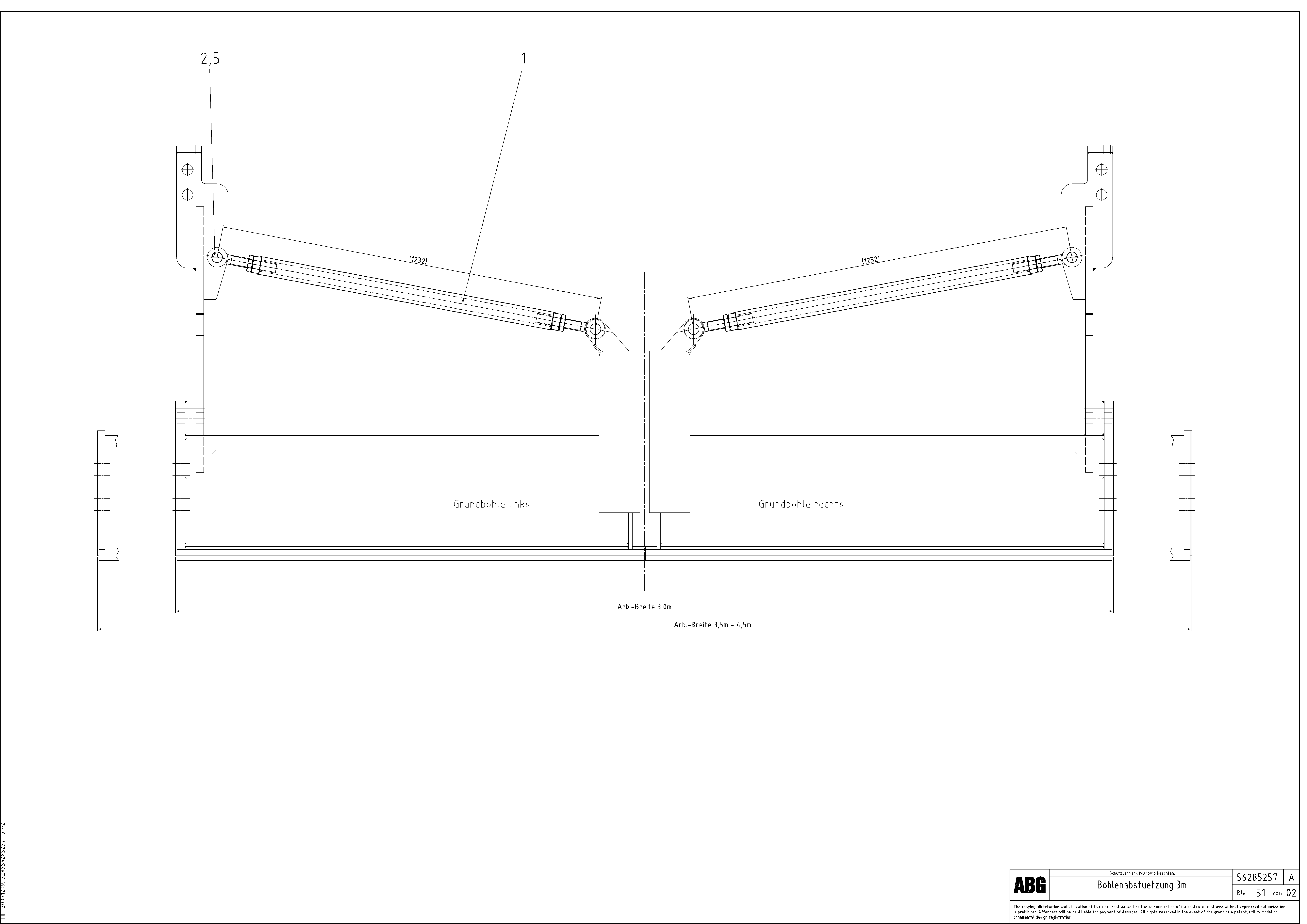 Схема запчастей Volvo ABG9820 - 70250 Support tube assembly for basic screed VDT 120 VARIO ATT. SCREEDS 5,0 -12,5M ABG9820