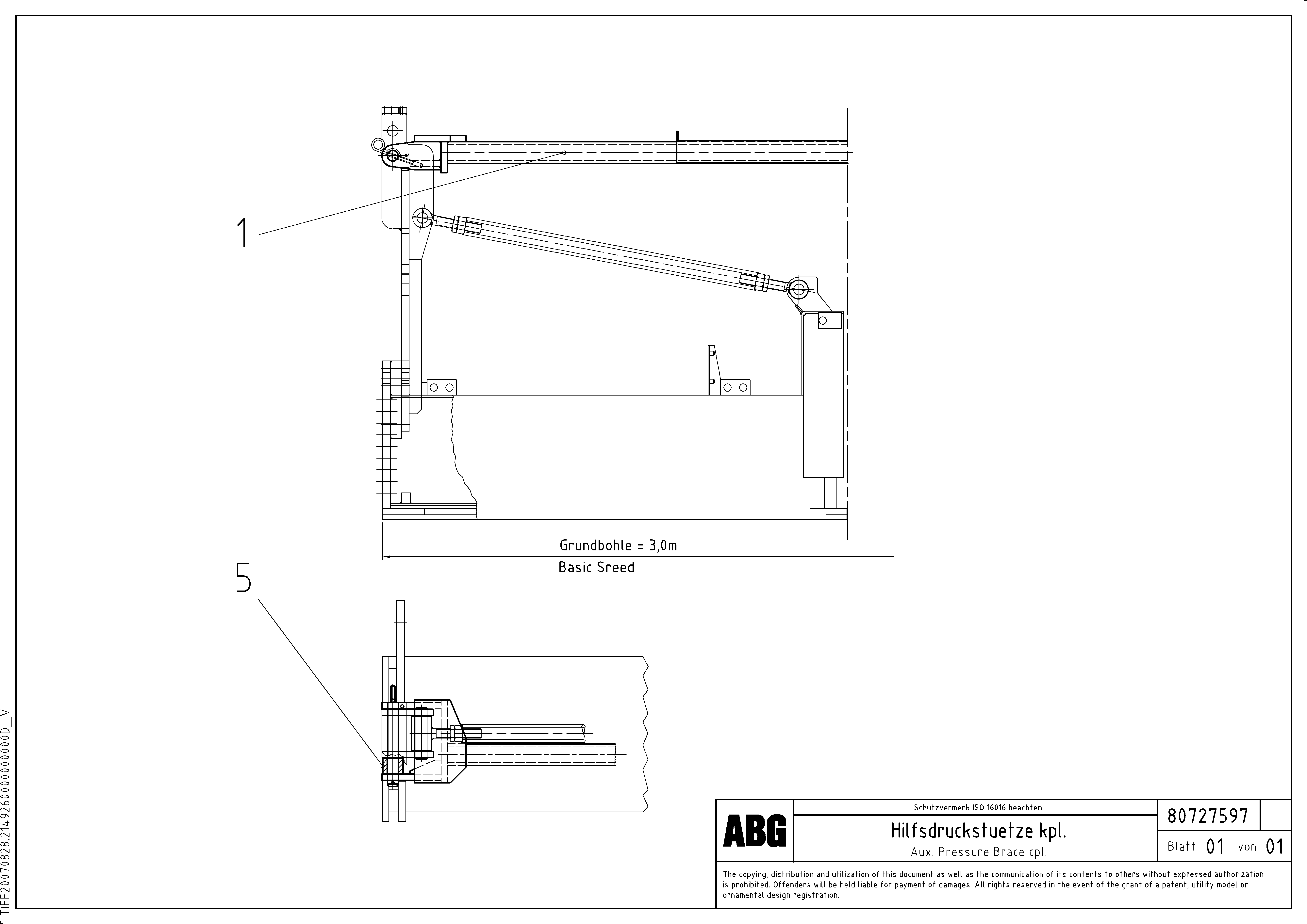 Схема запчастей Volvo ABG9820 - 70256 Auxillary brace for extendable screed VDT 120 VARIO ATT. SCREEDS 5,0 -12,5M ABG9820