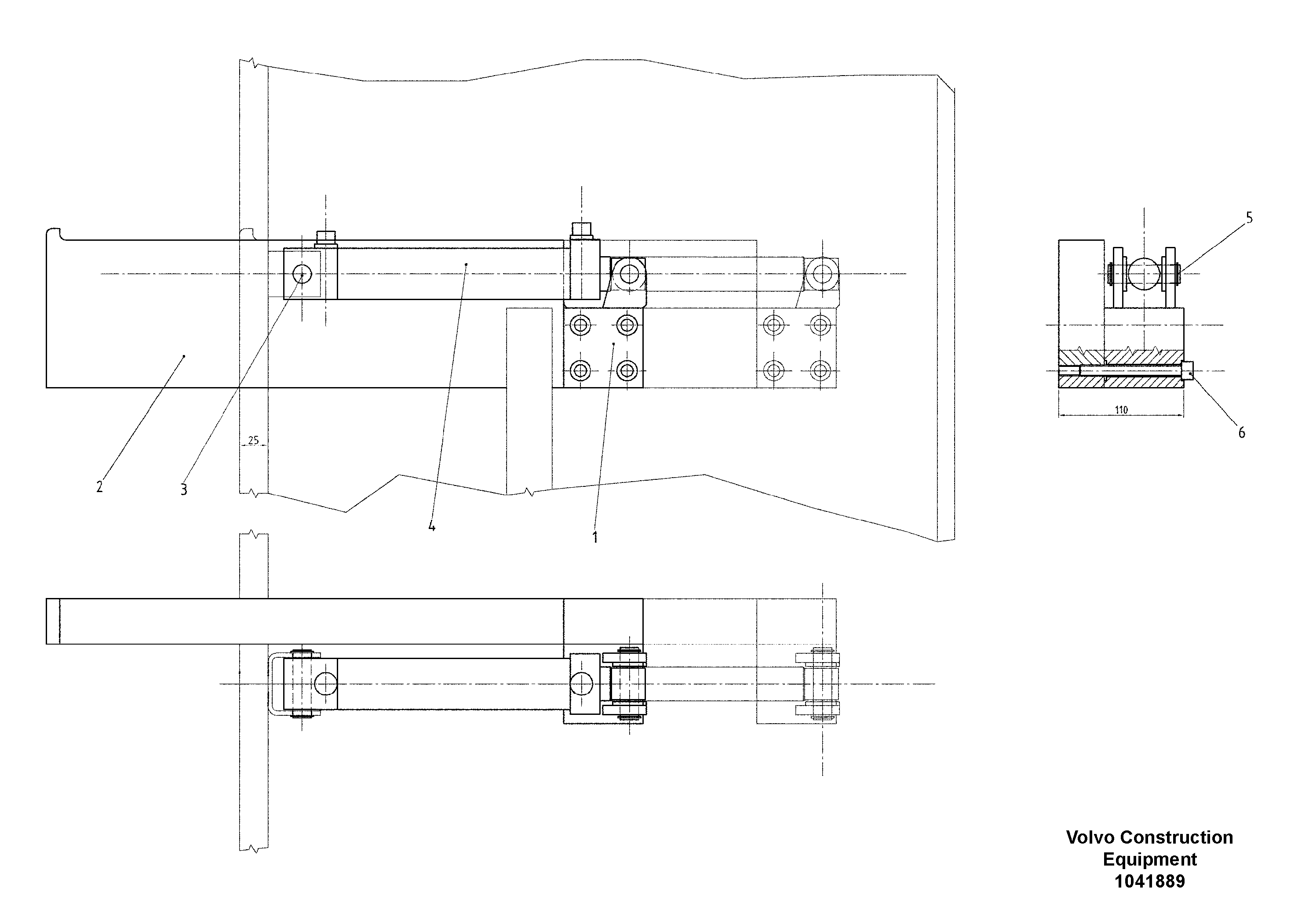 Схема запчастей Volvo ABG9820 - 49774 Screed Transport Lock Assembly ABG9820 S/N 20812 -