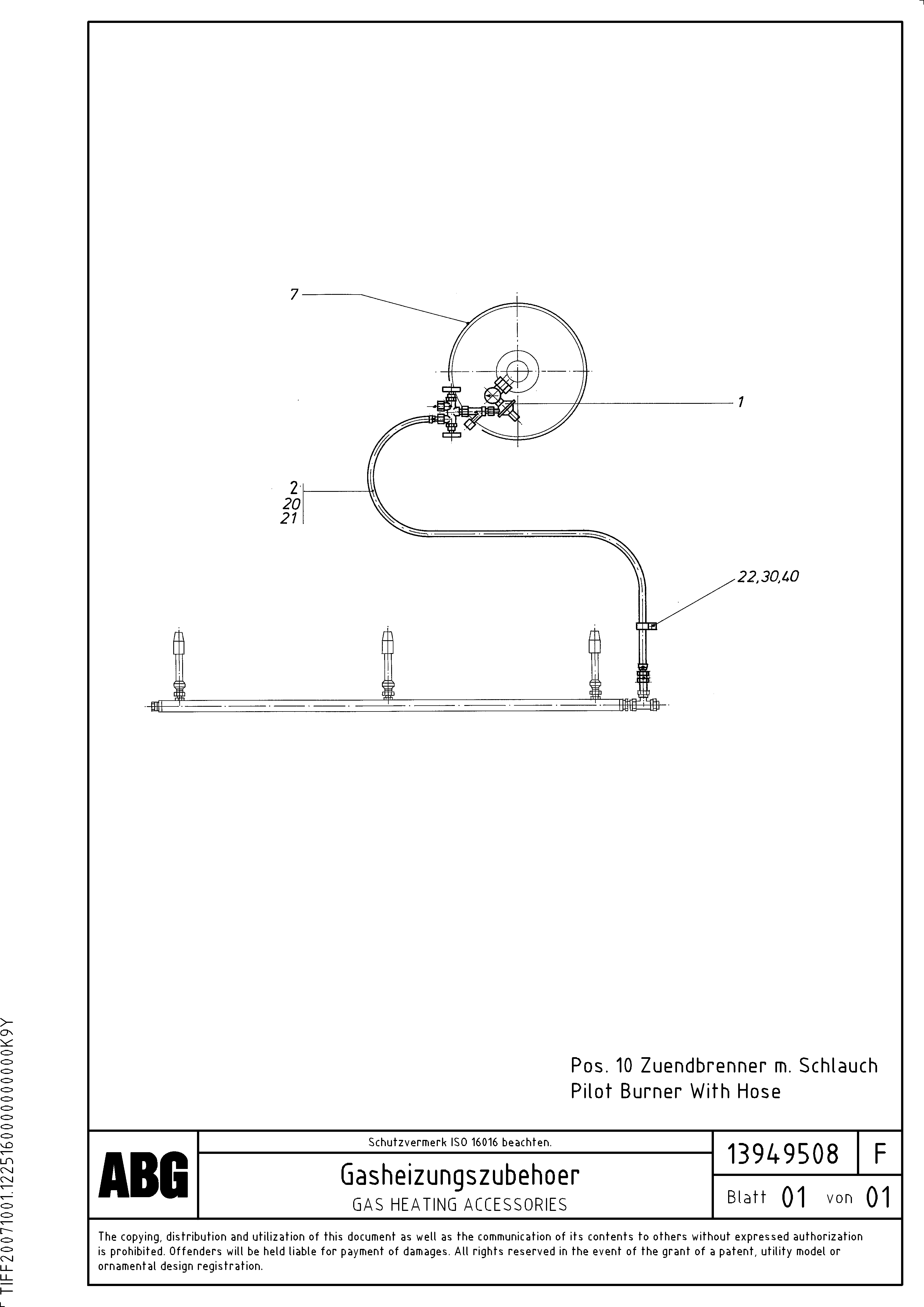 Схема запчастей Volvo ABG9820 - 66523 Gas heating accessories MB 120 ATT. SCREEDS 3,0 -16,0M ABG9820