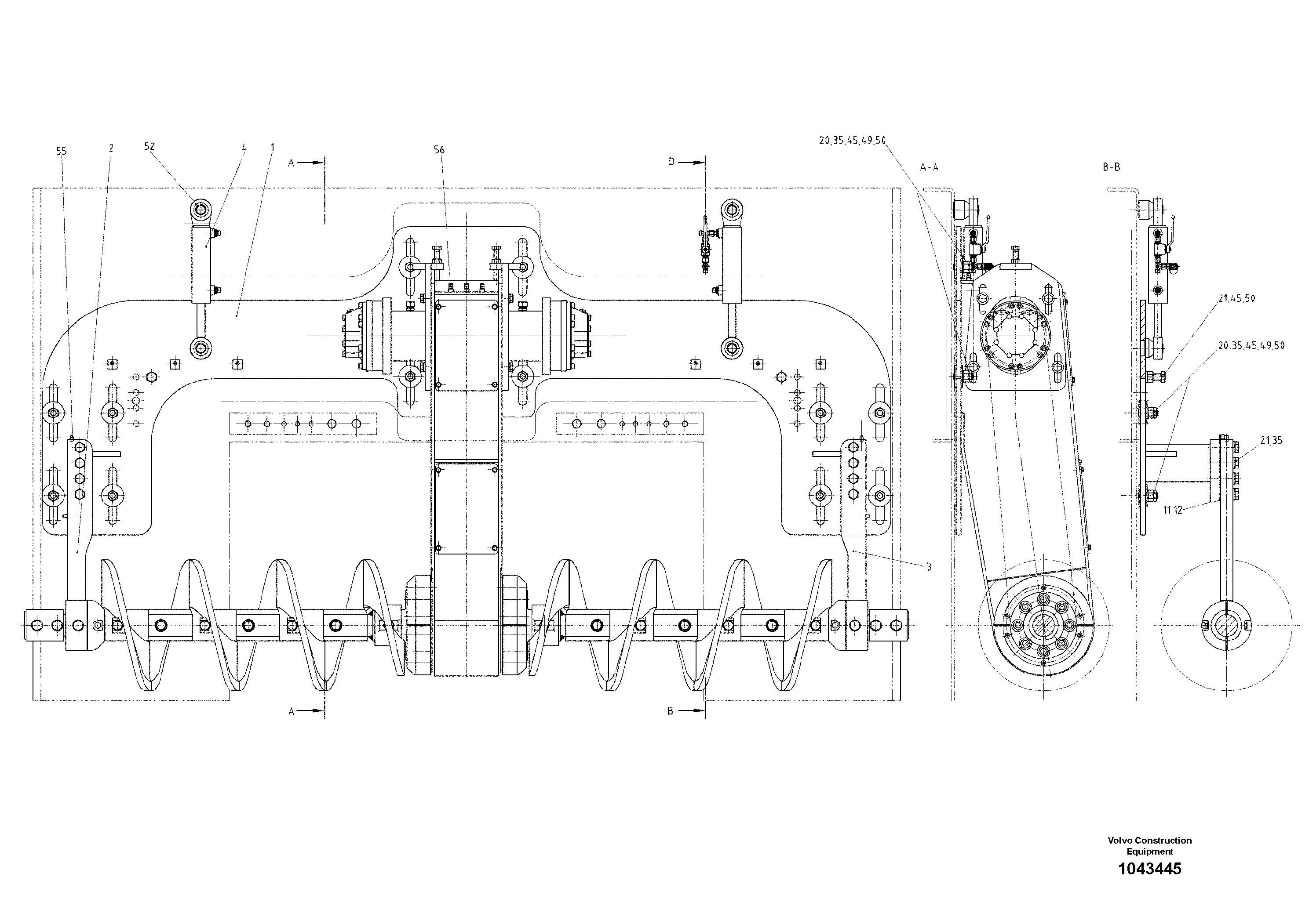 Схема запчастей Volvo ABG9820 - 49775 Basic Auger ABG9820 S/N 20812 -