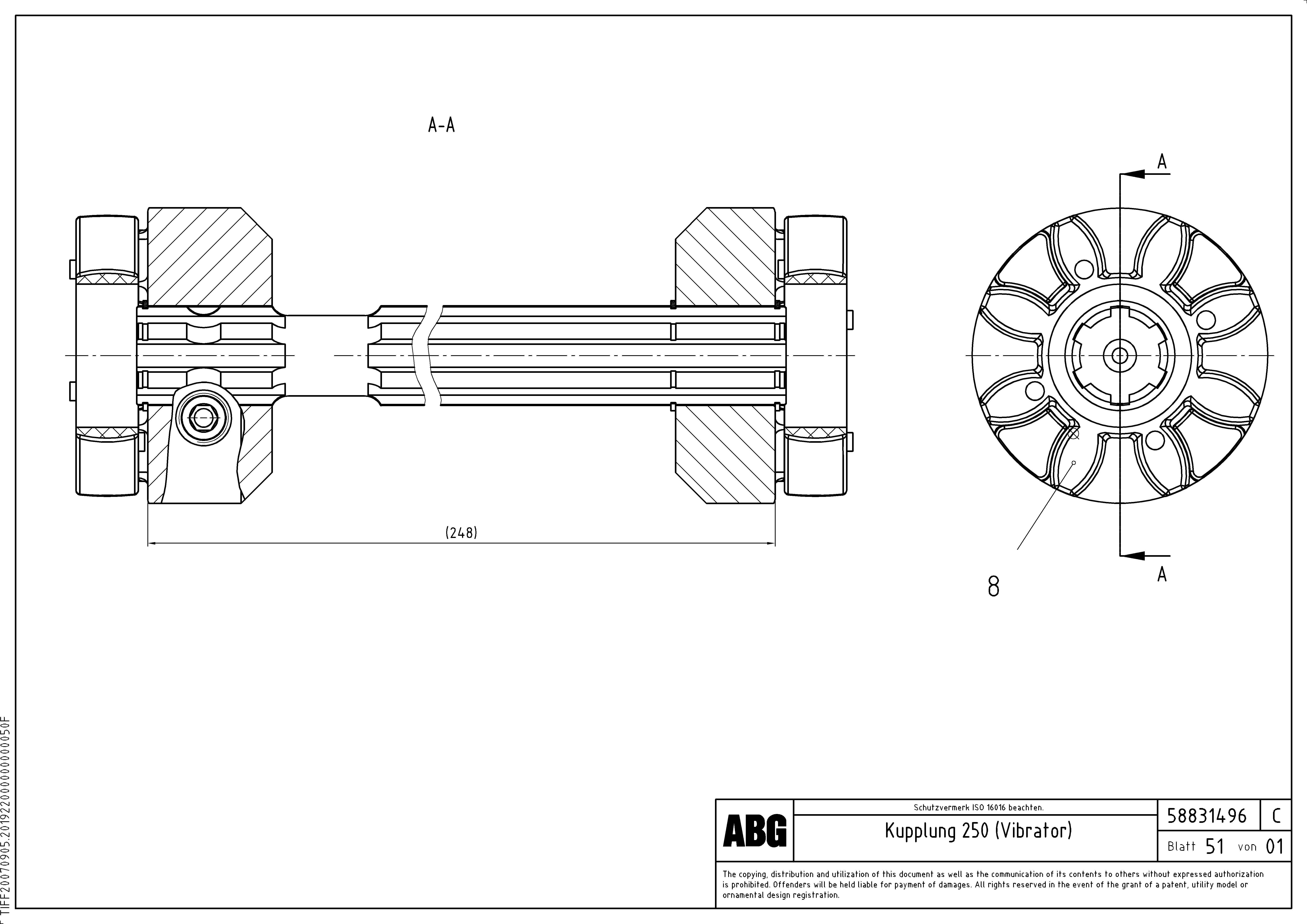 Схема запчастей Volvo ABG9820 - 66446 Coupling for vibrator MB 120 VARIO ATT. SCREEDS 5,0 -12,5M ABG9820