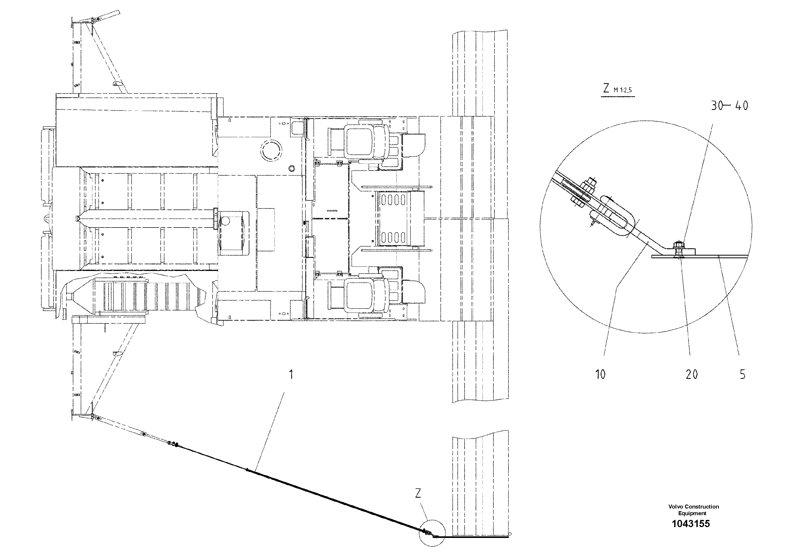 Схема запчастей Volvo ABG9820 - 64097 Tensioning Device ABG9820 S/N 20812 -
