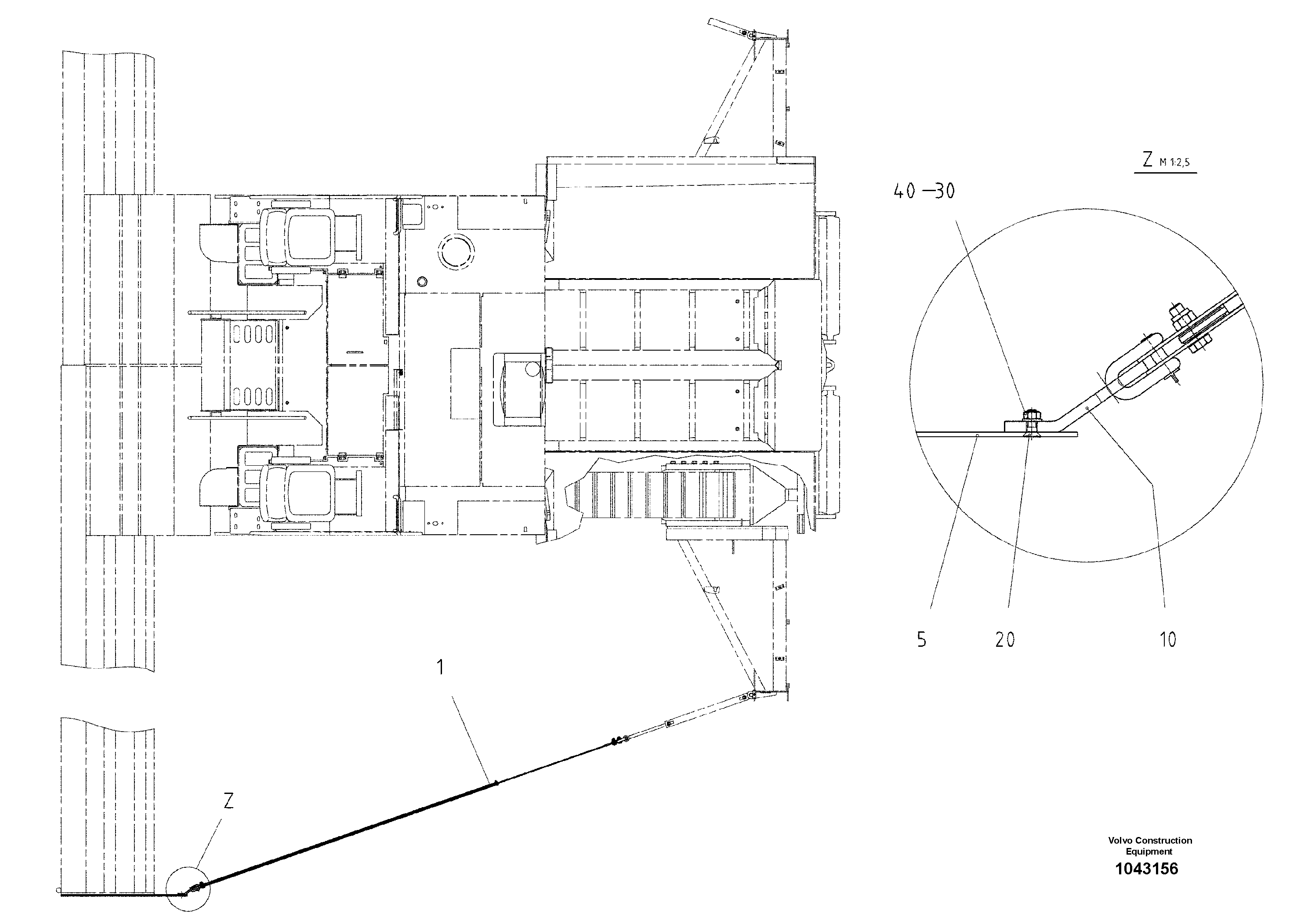 Схема запчастей Volvo ABG9820 - 64099 Tensioning Device ABG9820 S/N 20812 -