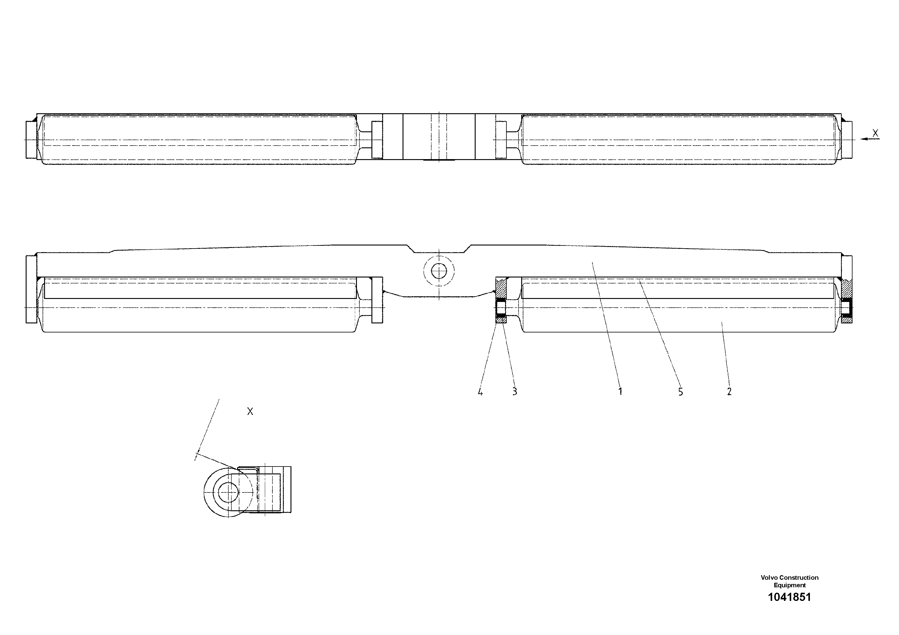 Схема запчастей Volvo ABG9820 - 47611 Oscillating Cross member ABG9820 S/N 20812 -