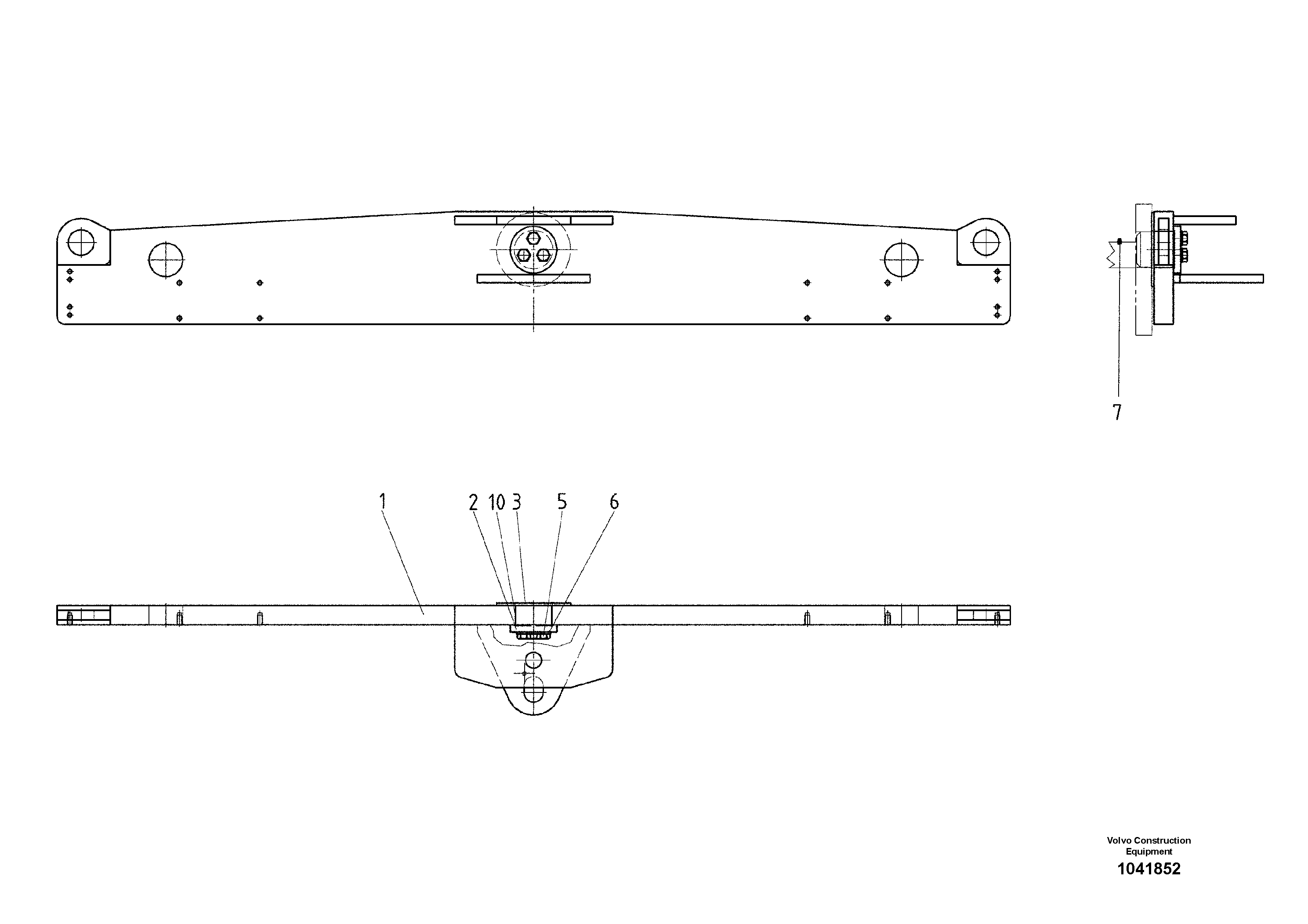 Схема запчастей Volvo ABG9820 - 47839 Cross Beam ABG9820 S/N 20812 -