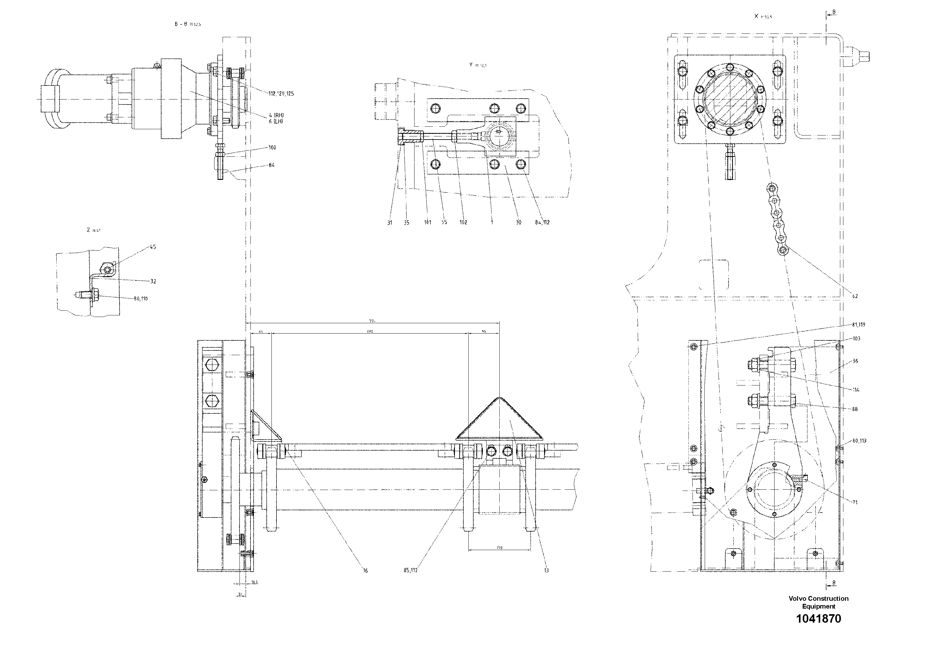 Схема запчастей Volvo ABG9820 - 47844 Conveyor Assembly ABG9820 S/N 20812 -