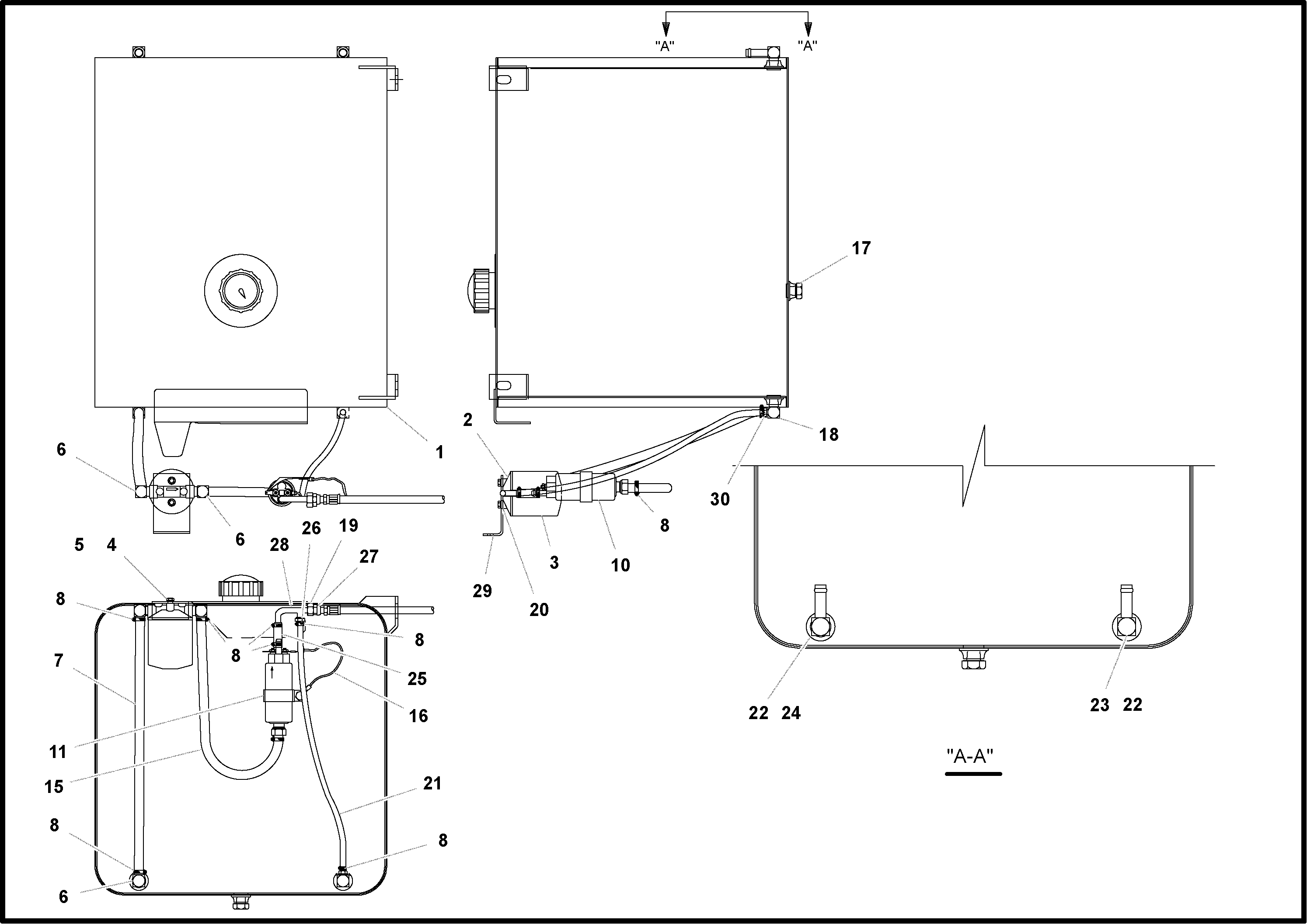 Схема запчастей Volvo PF4410 - 87222 Fuel Tank/pump Assembly PF4410 S/N 197449-