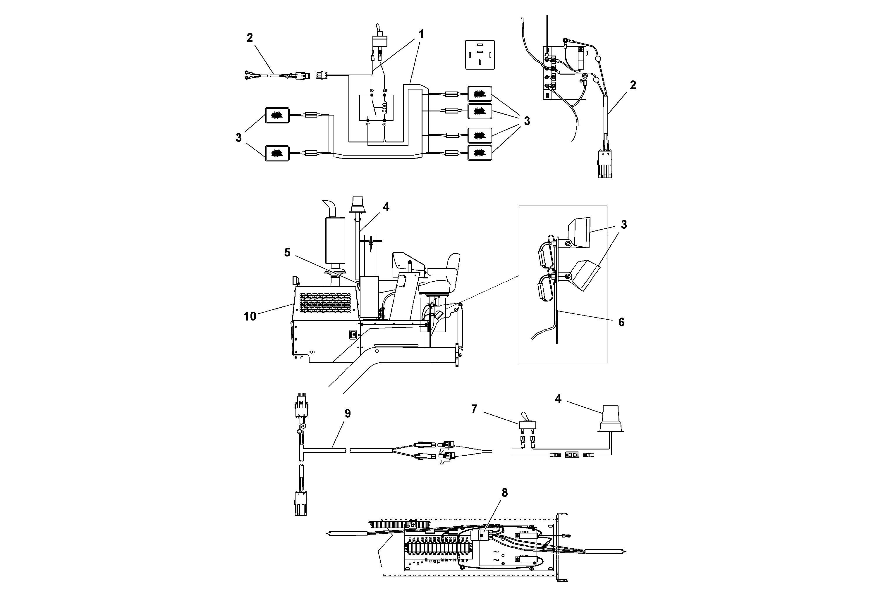 Схема запчастей Volvo PF4410 - 92387 Light Kits PF4410 S/N 197449-