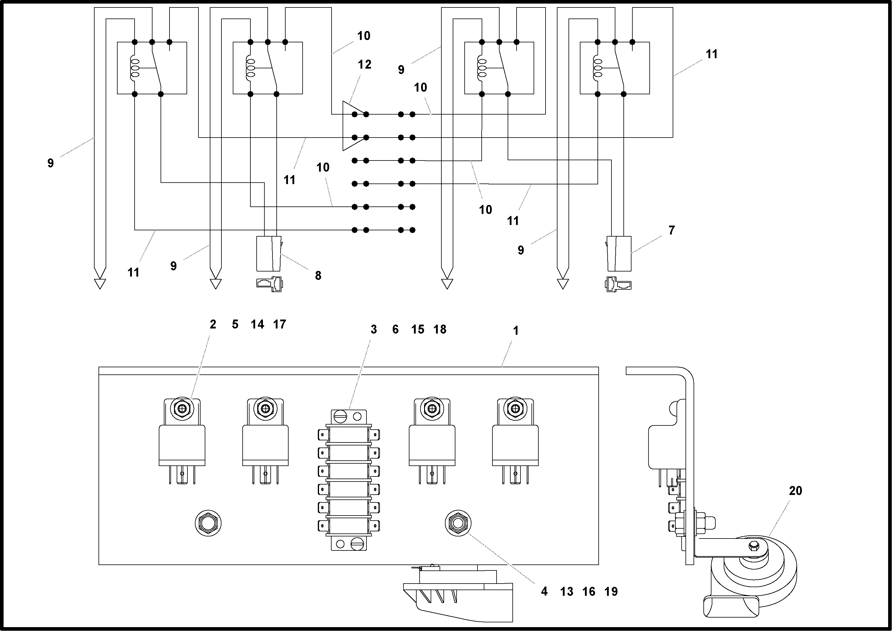 Схема запчастей Volvo PF4410 - 92844 Flowgate Relay Board Assembly PF4410 S/N 197449-