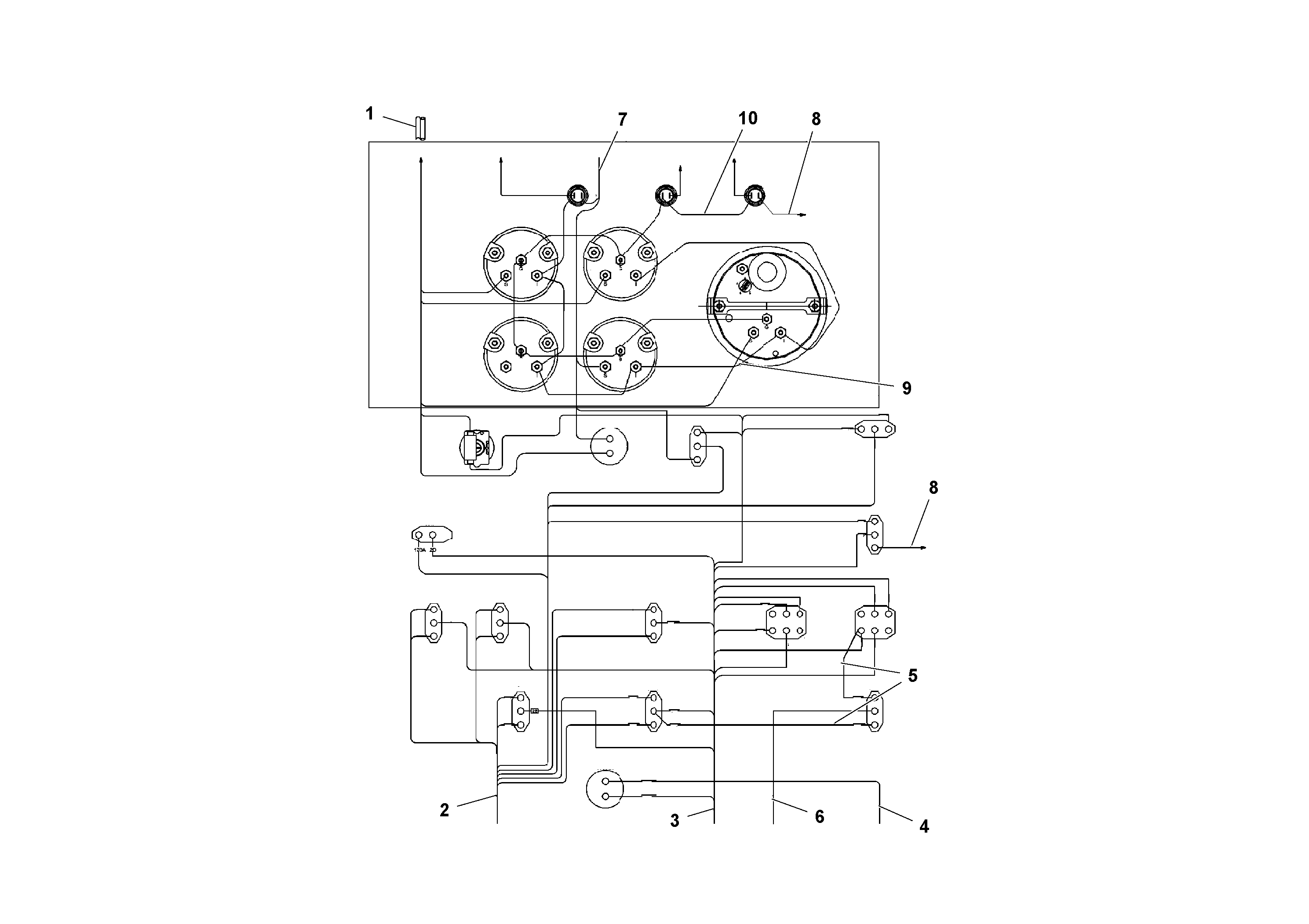 Схема запчастей Volvo PF4410 - 95533 Control Panel Wiring PF4410 S/N 197449-