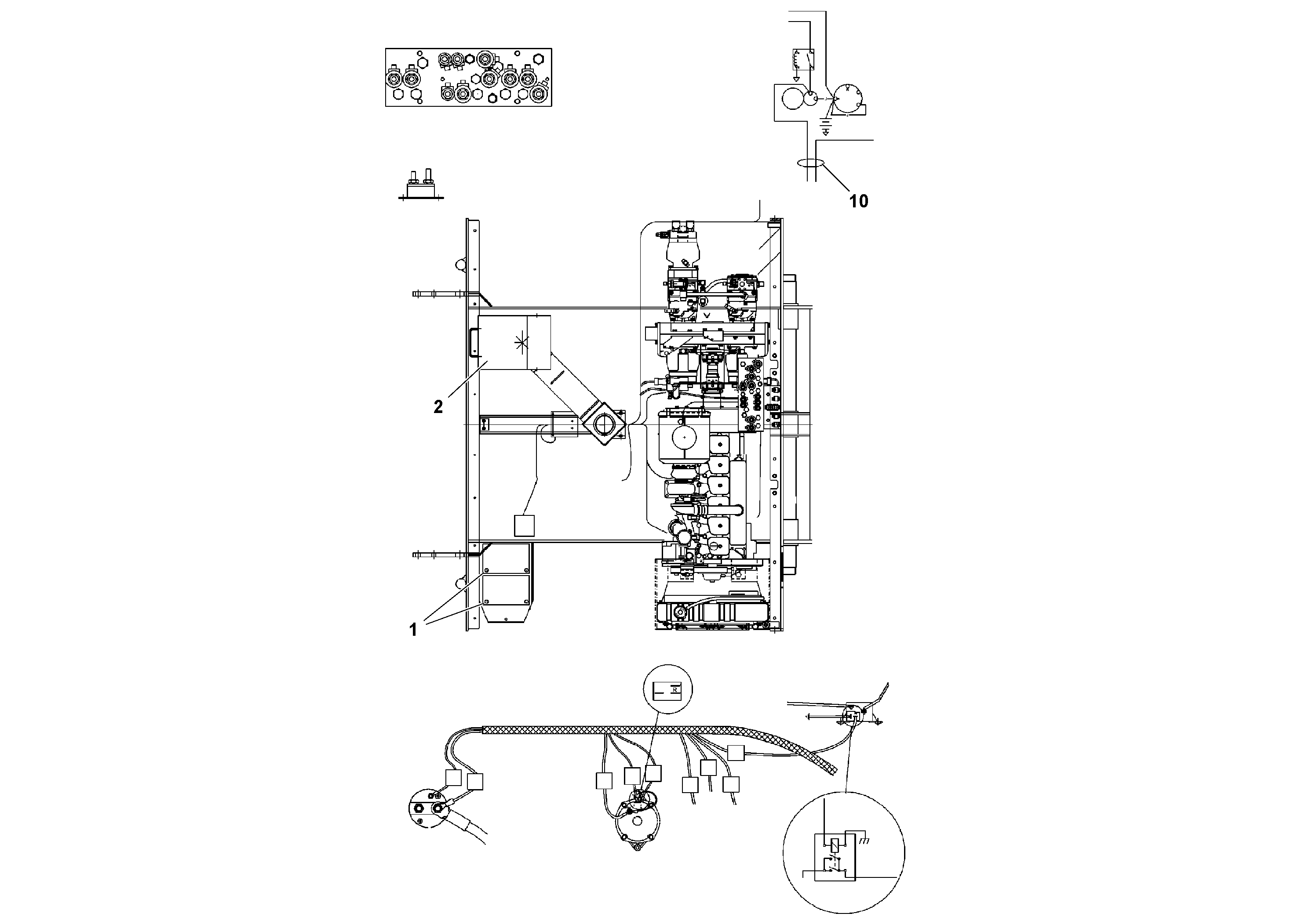 Схема запчастей Volvo PF4410 - 98213 Cable Harness Arrangement PF4410 S/N 197449-