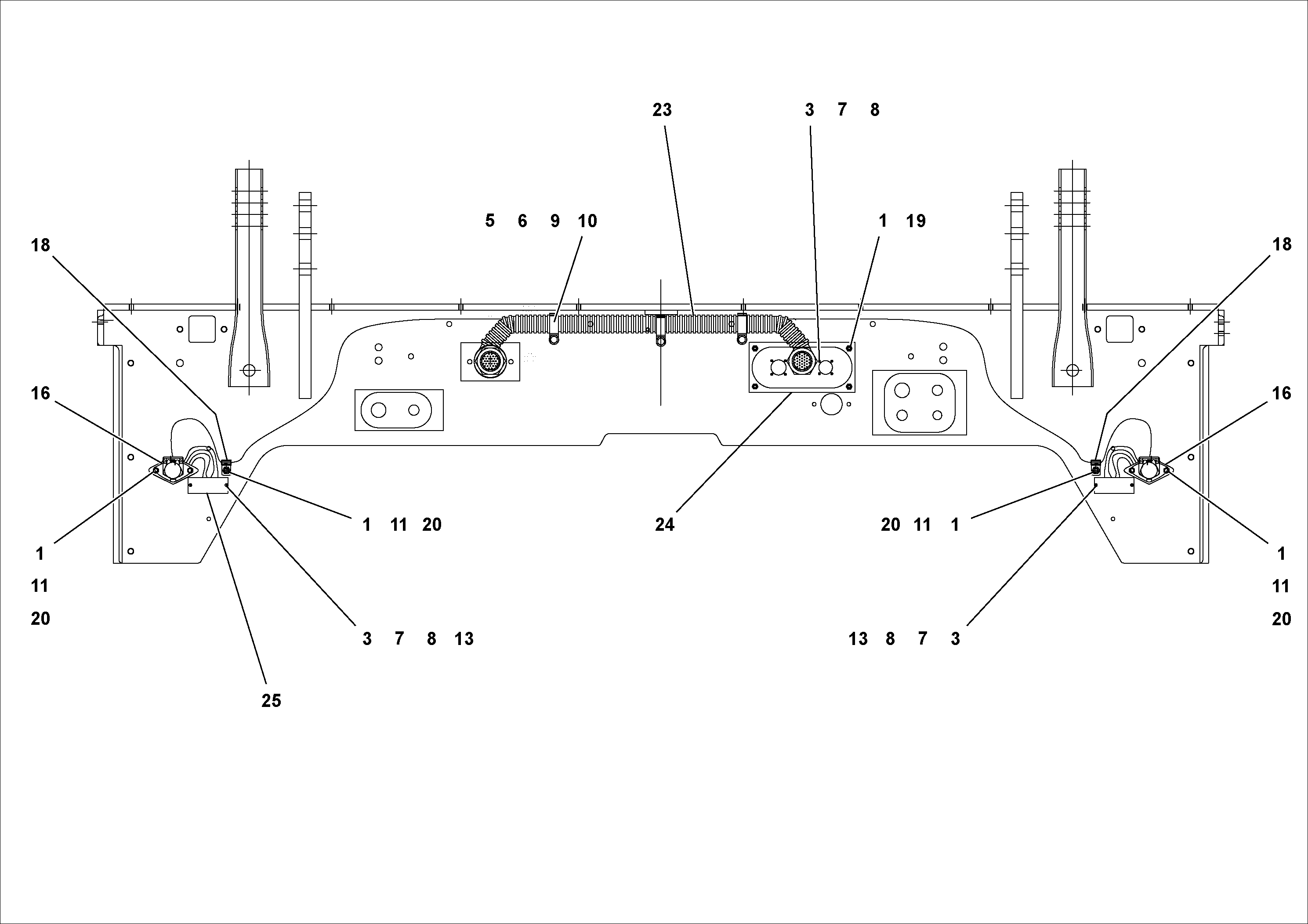 Схема запчастей Volvo PF4410 - 98194 Electrical Arrangement PF4410 S/N 197449-