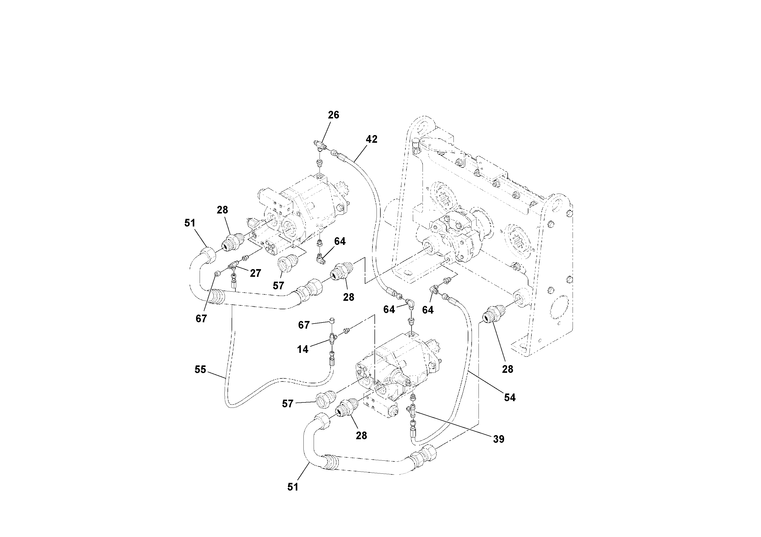 Схема запчастей Volvo PF4410 - 24615 Pump Drive Box - With Optional Generator Pump PF4410 S/N 197449-