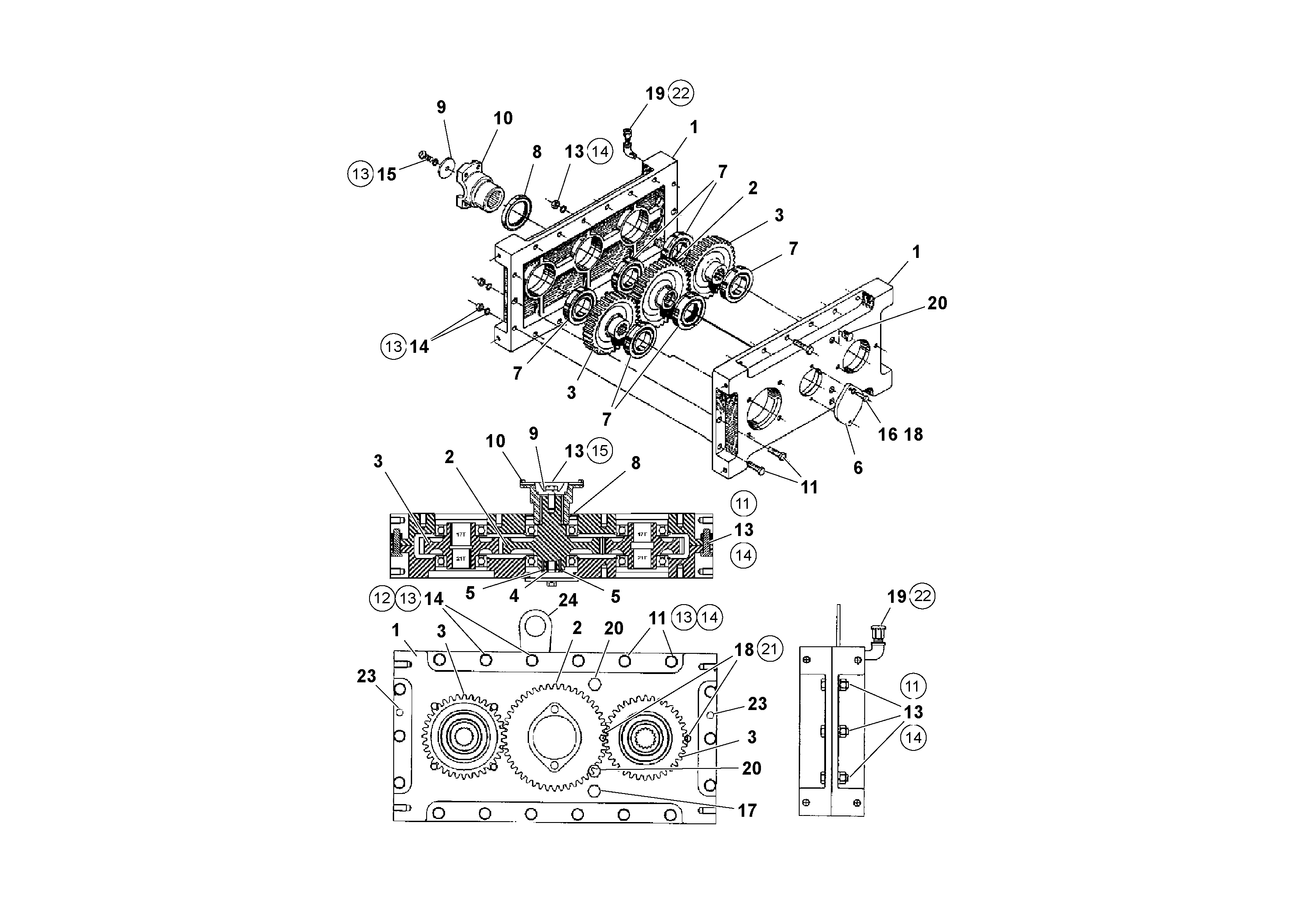 Схема запчастей Volvo PF4410 - 92498 Pump Drive Transmission PF4410 S/N 197449-