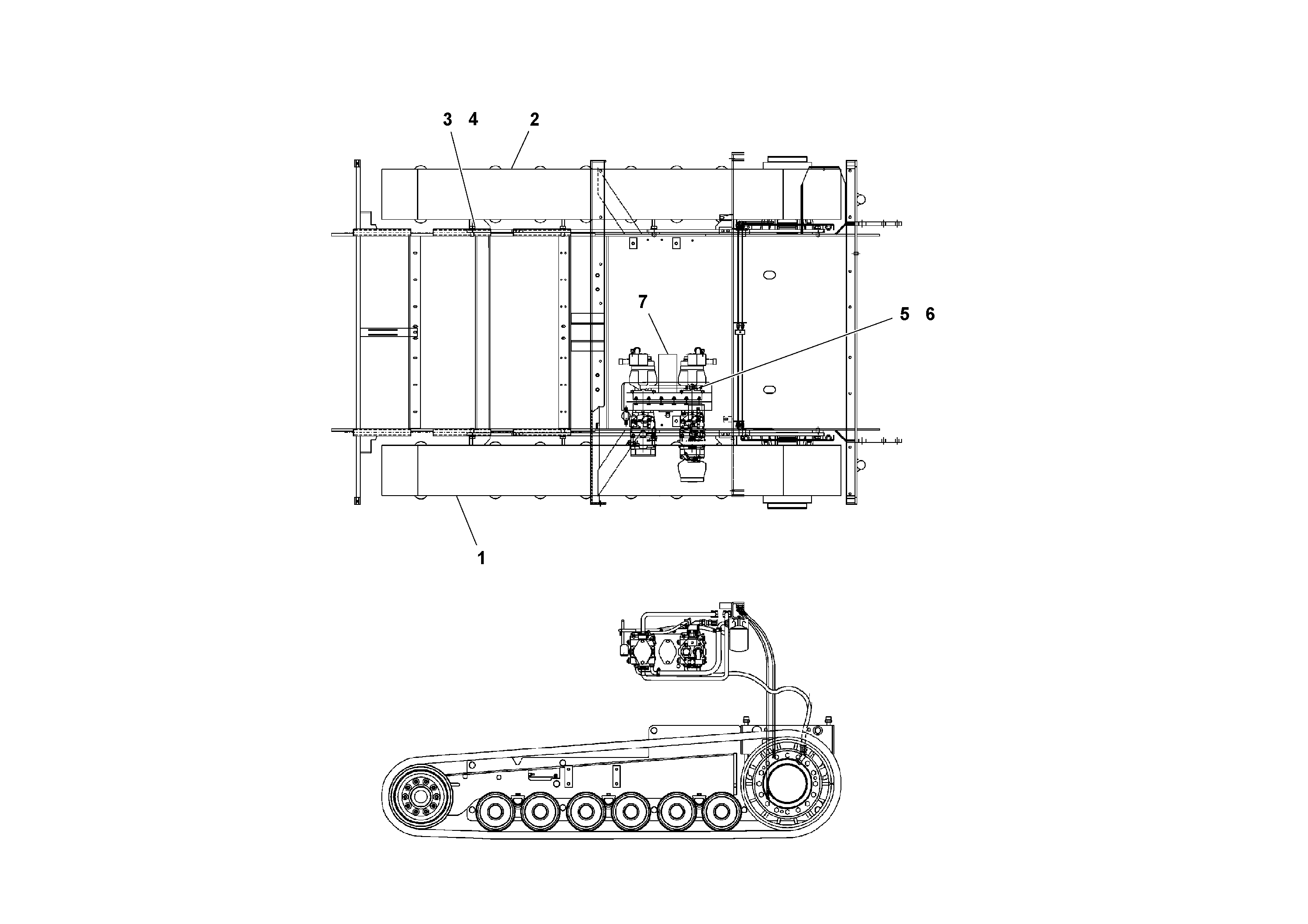 Схема запчастей Volvo PF4410 - 87646 Drivetrain Arrangement PF4410 S/N 197449-