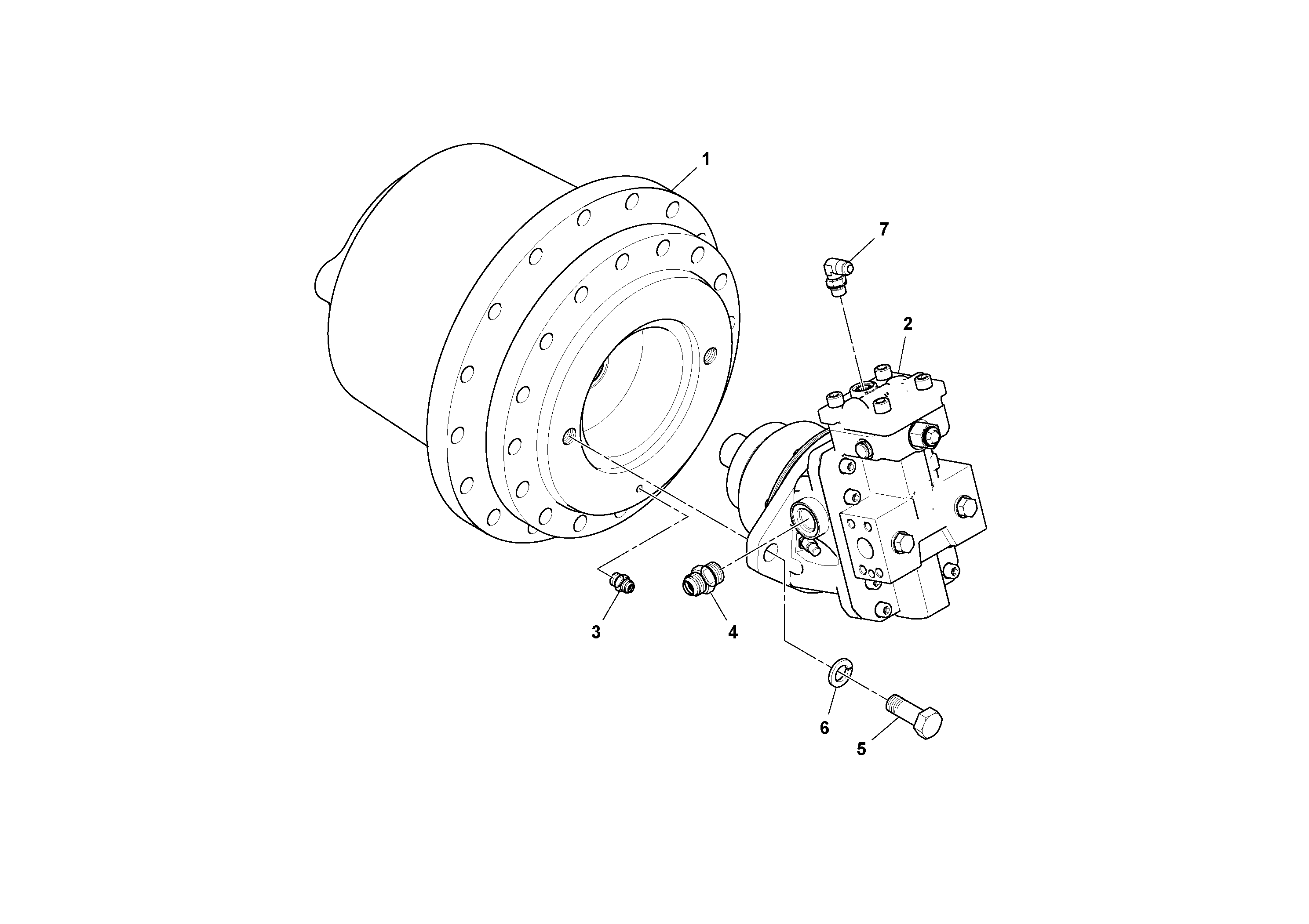Схема запчастей Volvo PF4410 - 95547 Traction/planetary Motor Assembly PF4410 S/N 197449-