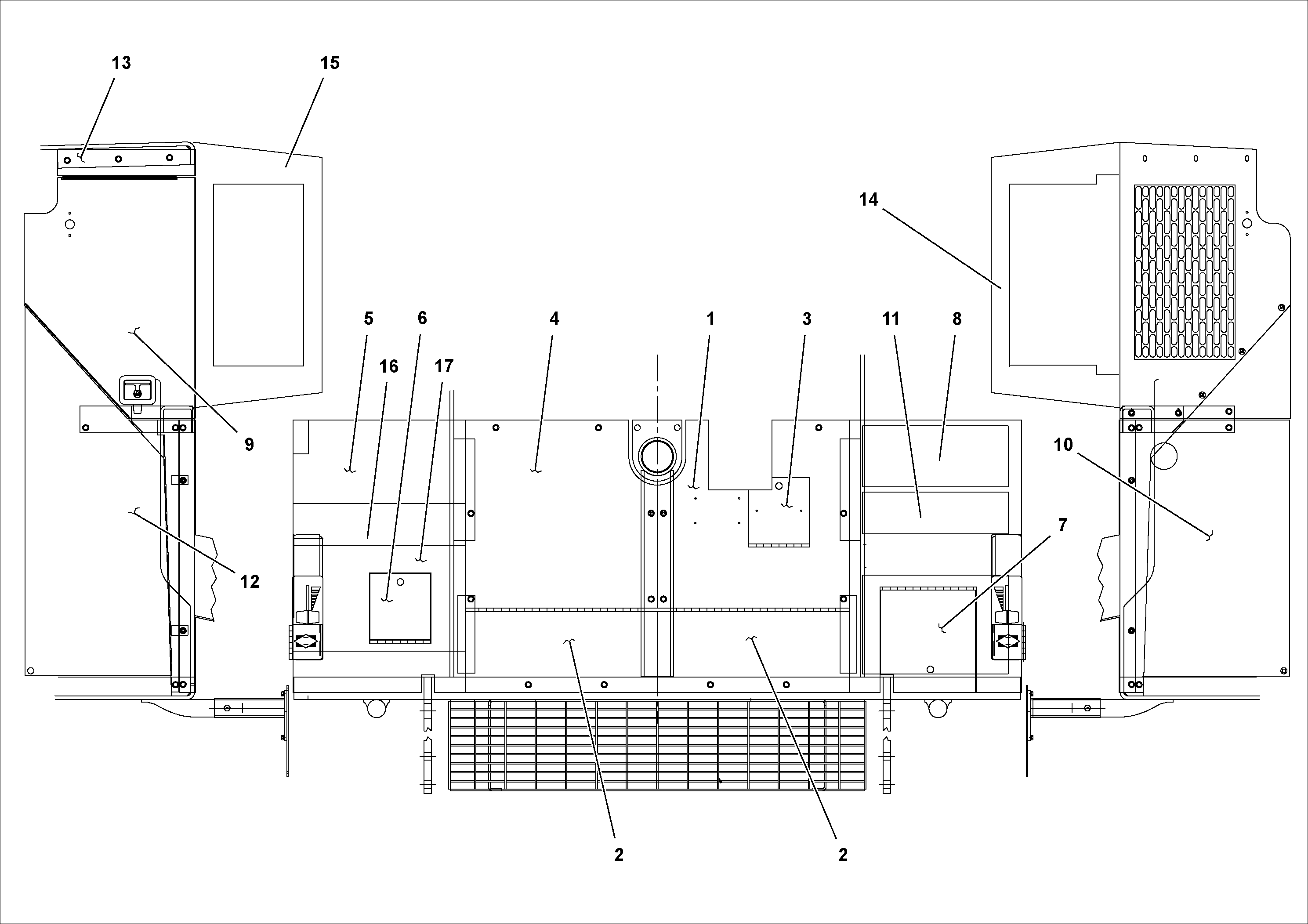 Схема запчастей Volvo PF4410 - 98449 Sound proofing panels PF4410 S/N 197449-