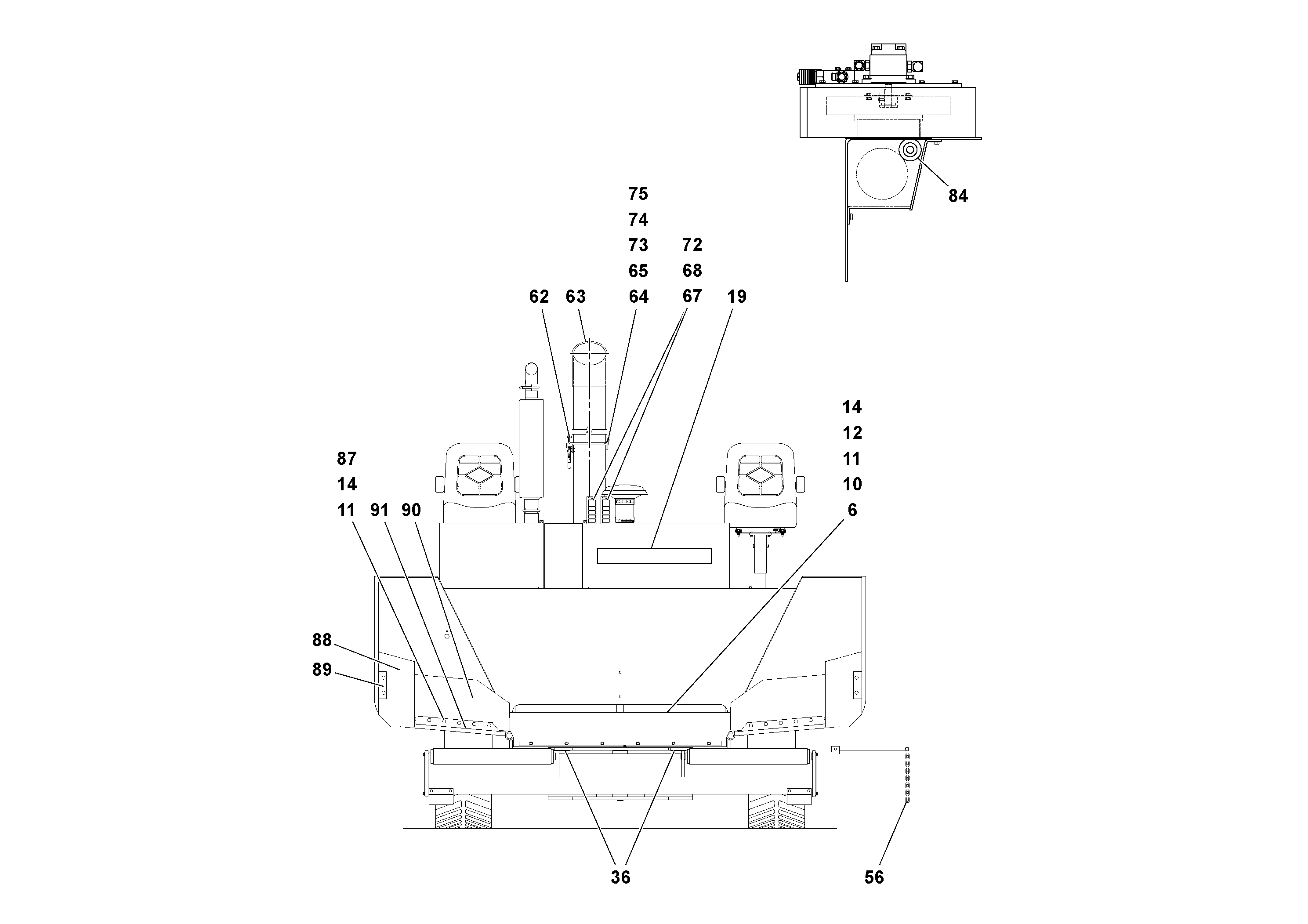 Схема запчастей Volvo PF4410 - 100875 Trim Kit PF4410 S/N 197449-