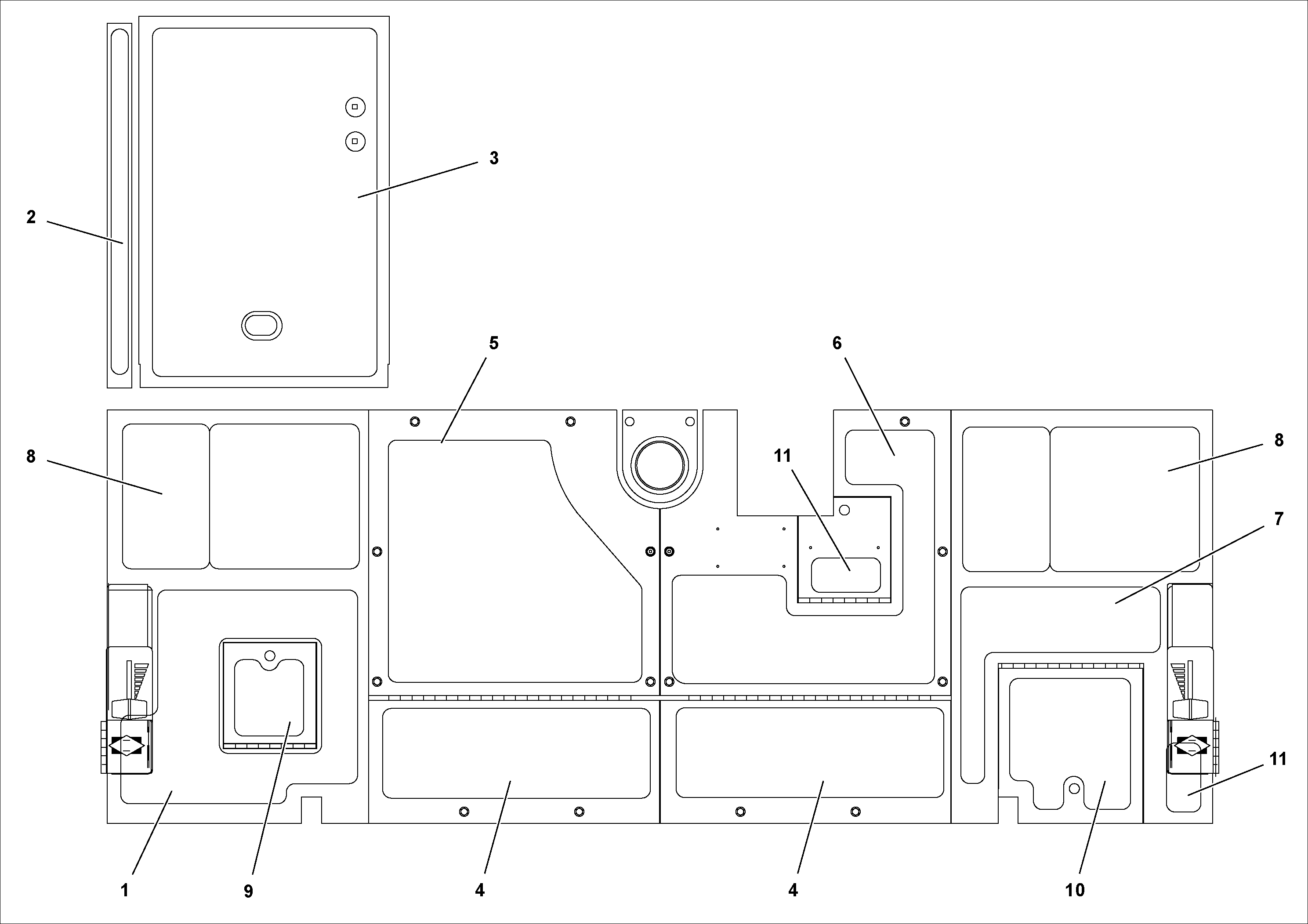 Схема запчастей Volvo PF4410 - 93161 Anti-skid Mats PF4410 S/N 197449-