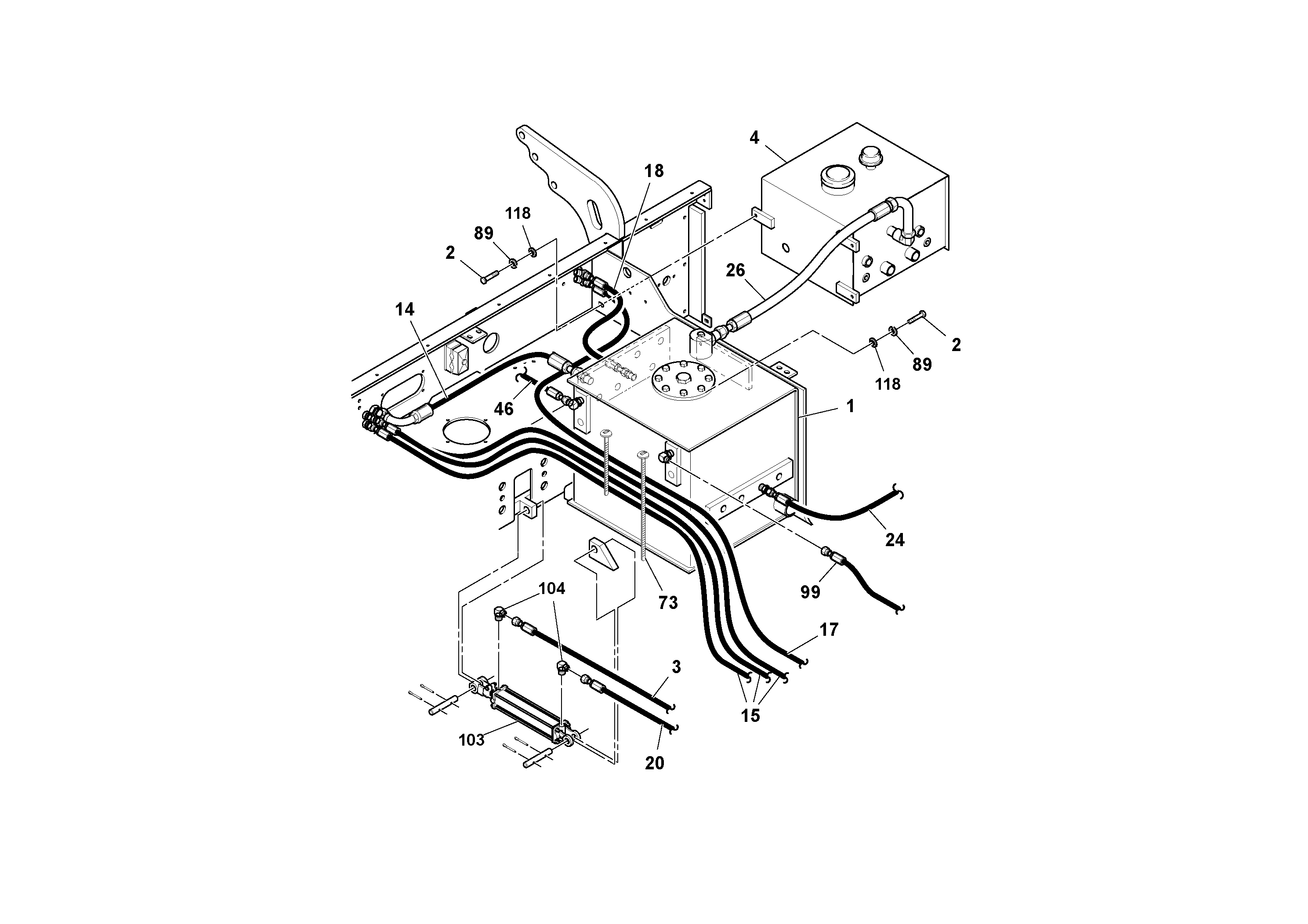 Схема запчастей Volvo PF4410 - 94893 General Purpose Hydraulic System PF4410 S/N 197449-