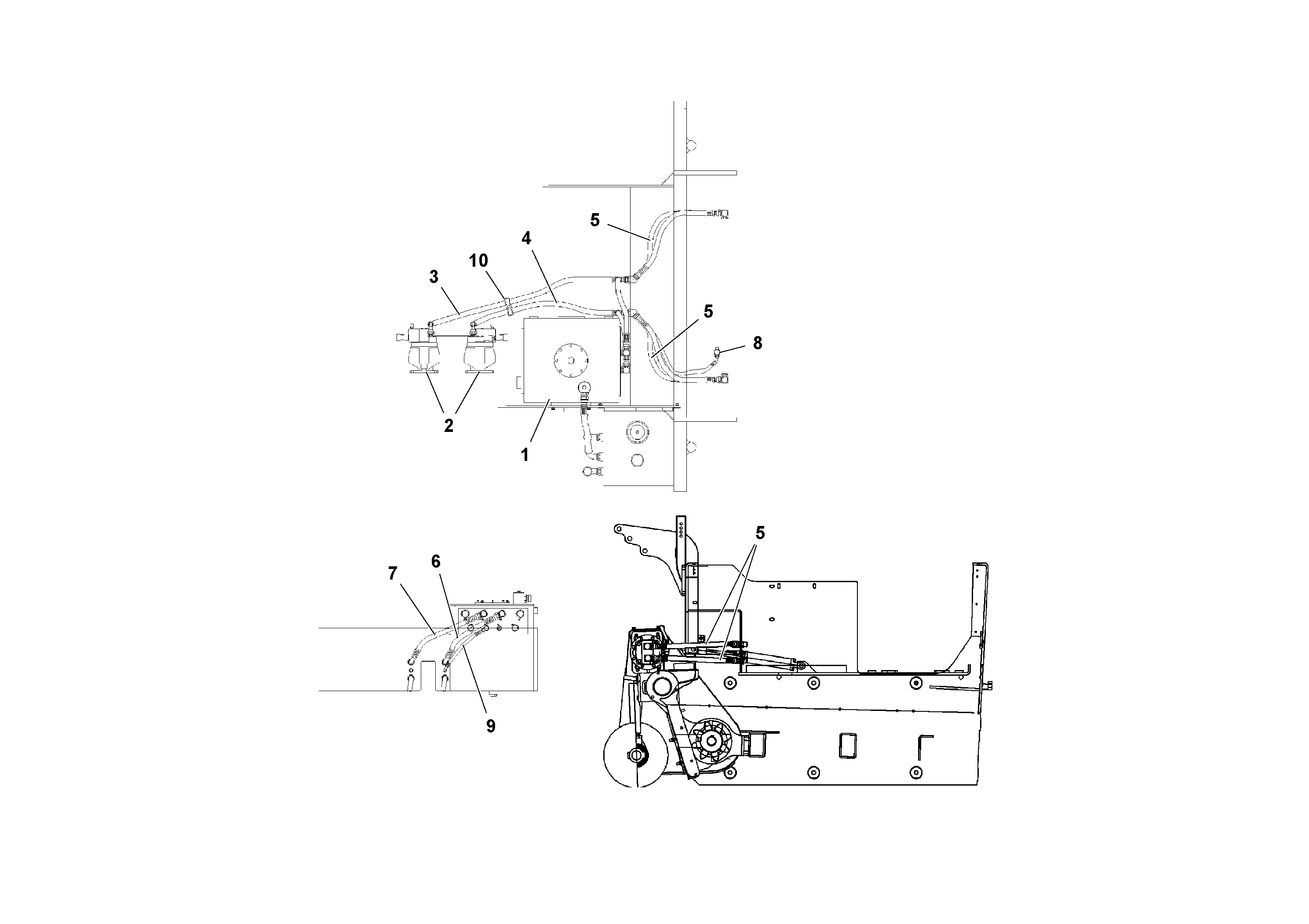 Схема запчастей Volvo PF4410 - 21826 Auger/conveyor Drive Hydraulic System PF4410 S/N 197449-