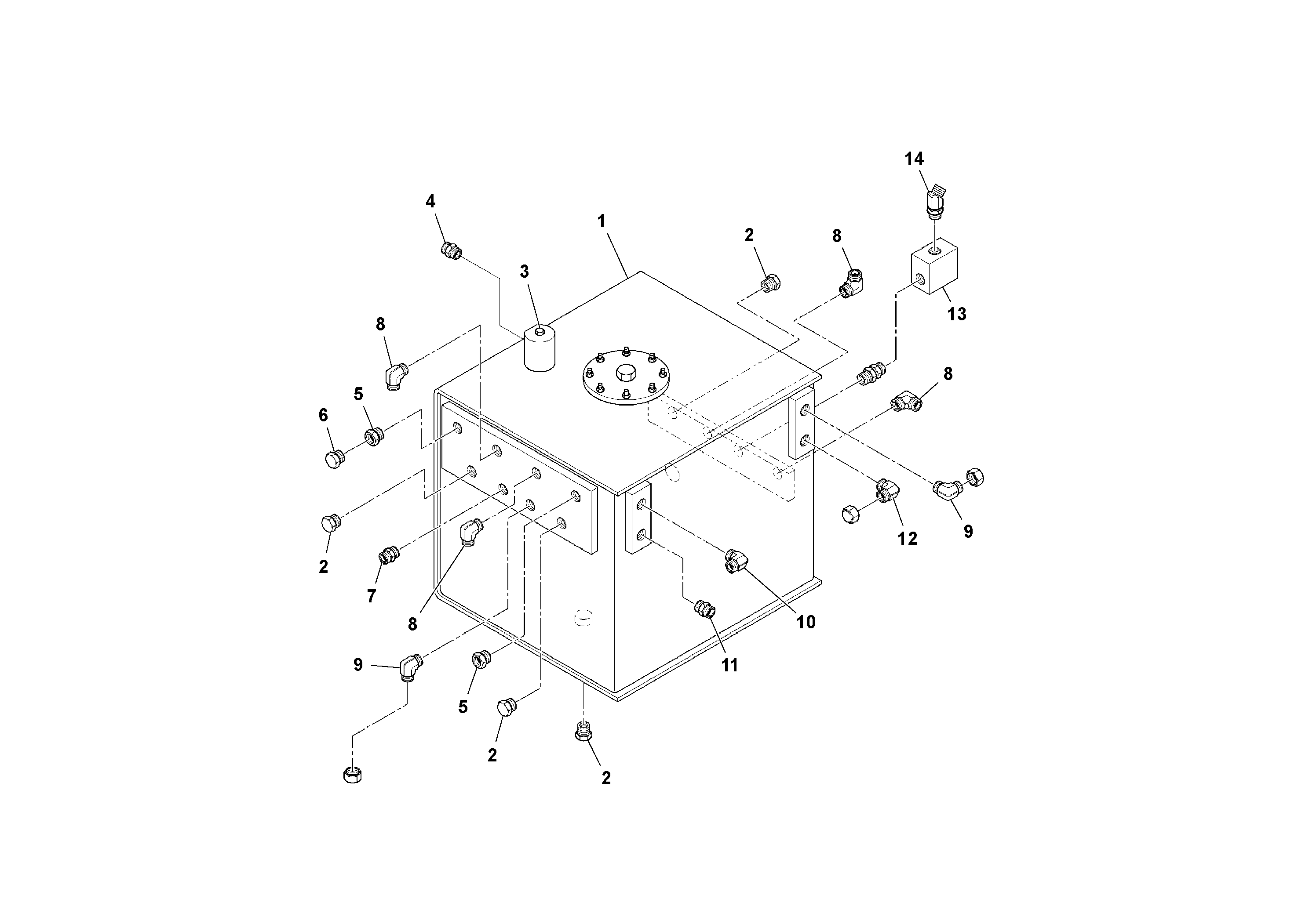 Схема запчастей Volvo PF4410 - 68316 Pressurized Hydraulic Tank PF4410 S/N 197449-