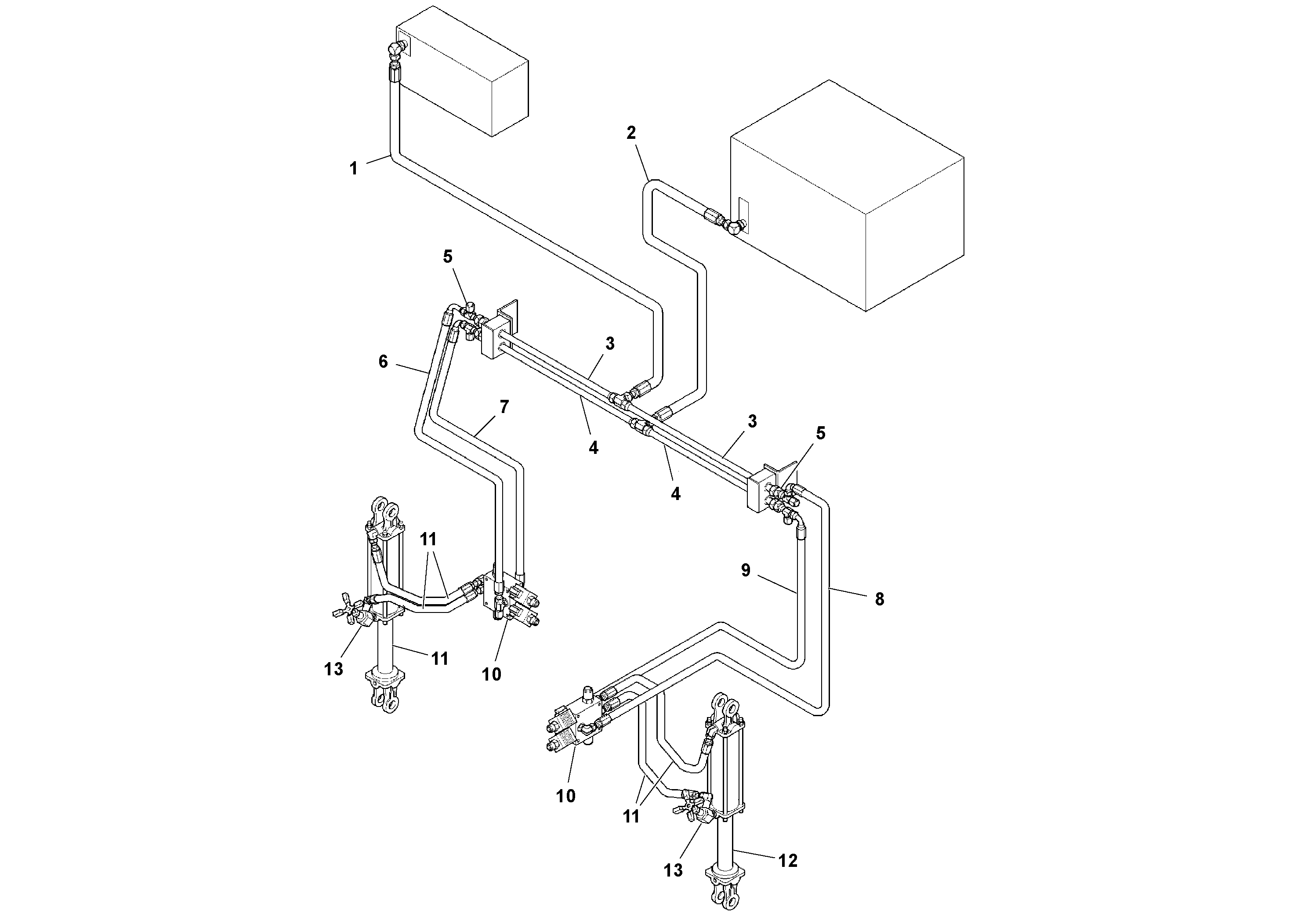 Схема запчастей Volvo PF4410 - 72122 Automatic Level Control Hydraulic System PF4410 S/N 197449-