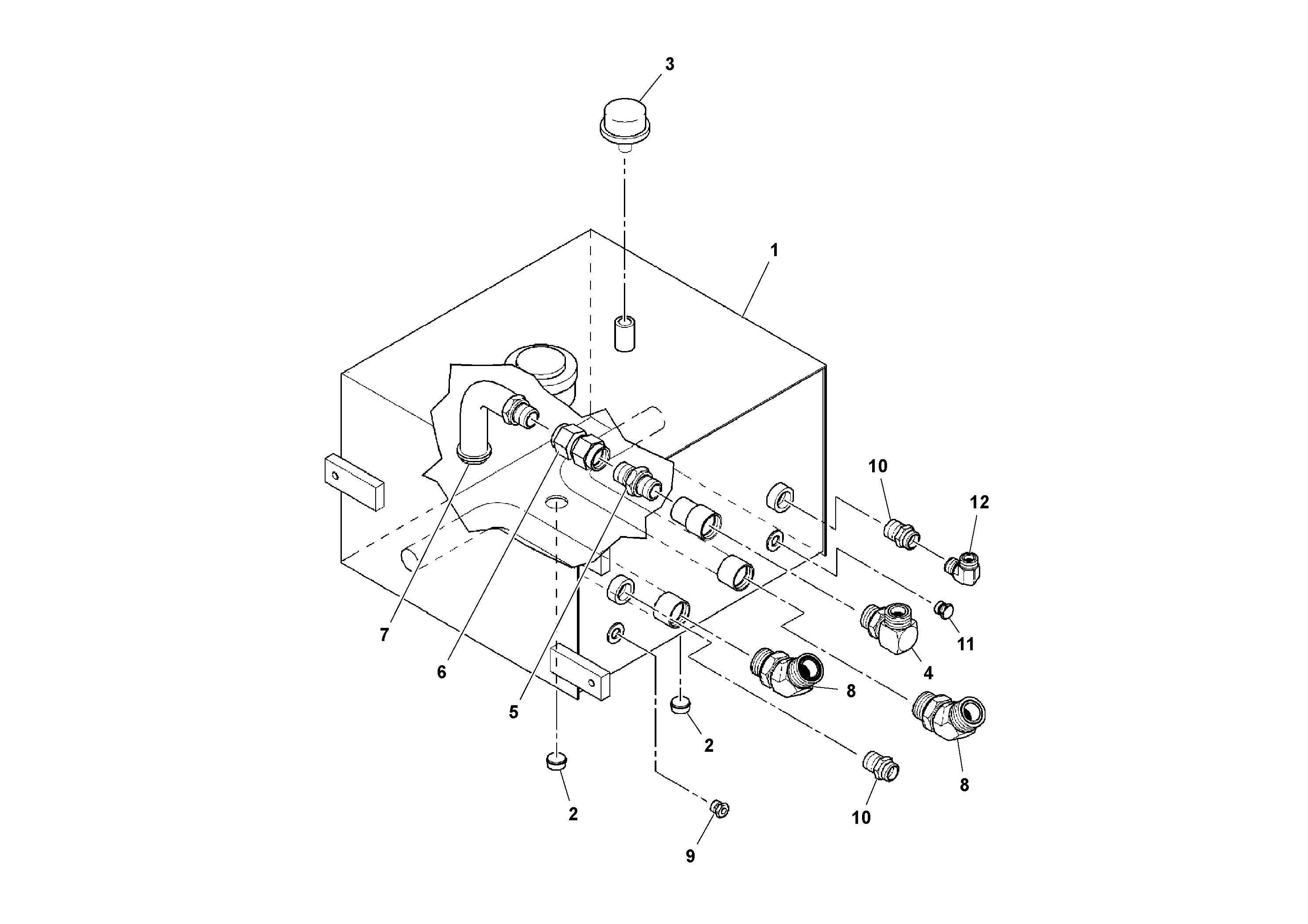 Схема запчастей Volvo PF4410 - 98085 Vented Hydraulic Tank PF4410 S/N 197449-