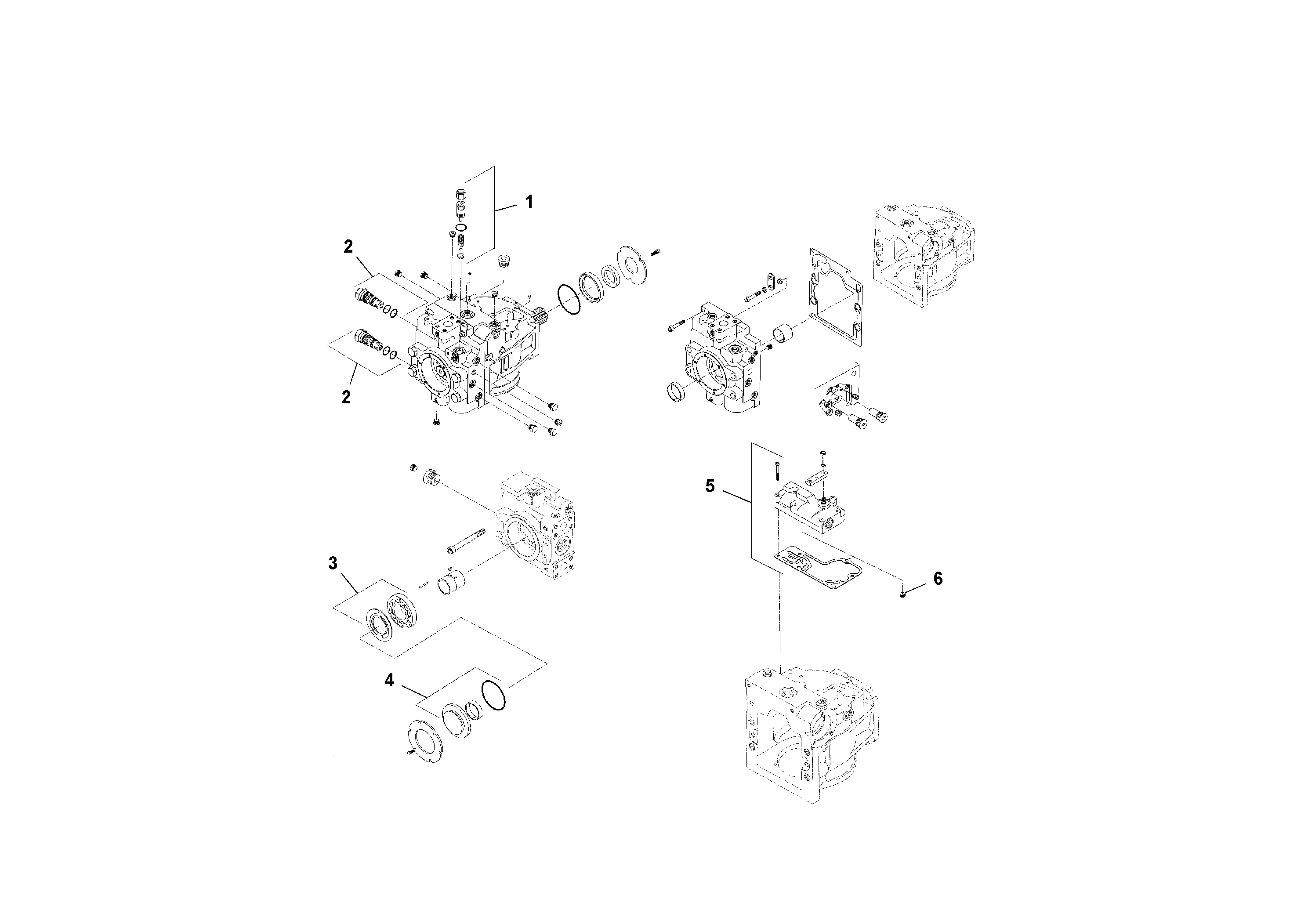 Схема запчастей Volvo PF4410 - 93006 Traction Drive Pump Assembly PF4410 S/N 197449-