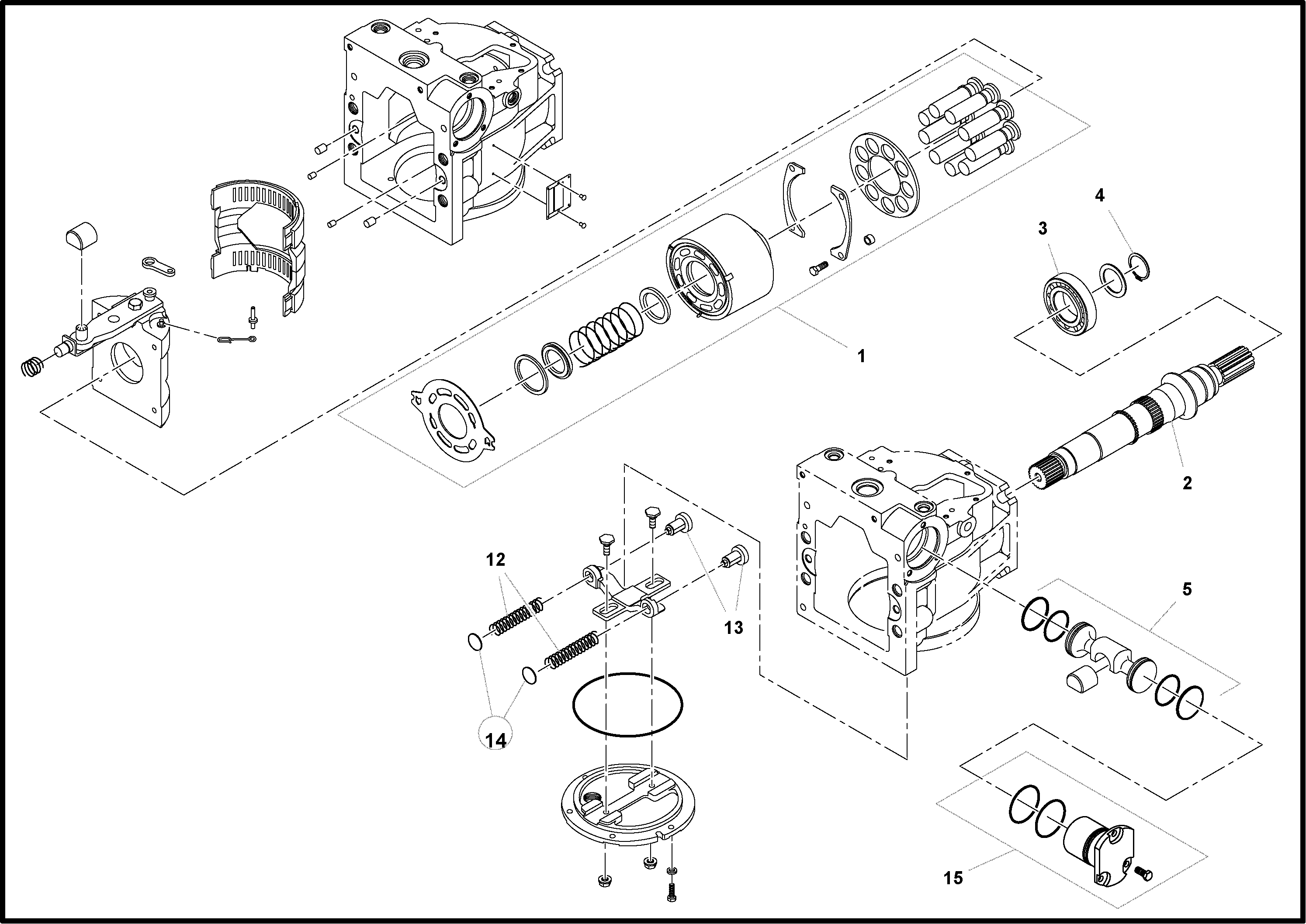 Схема запчастей Volvo PF4410 - 93242 Traction Drive Pump Assembly PF4410 S/N 197449-