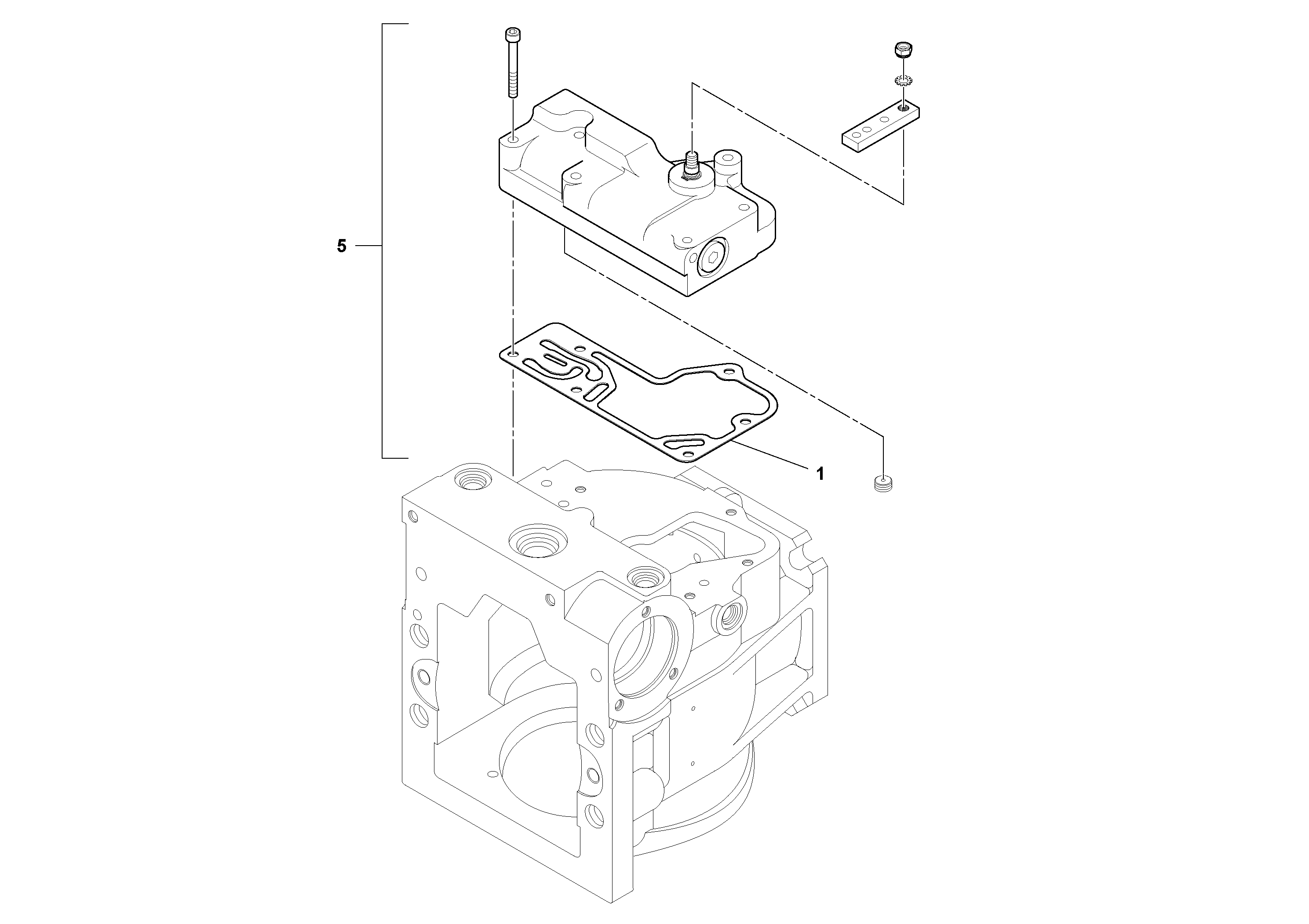 Схема запчастей Volvo PF4410 - 93722 Traction Drive Pump Assembly PF4410 S/N 197449-