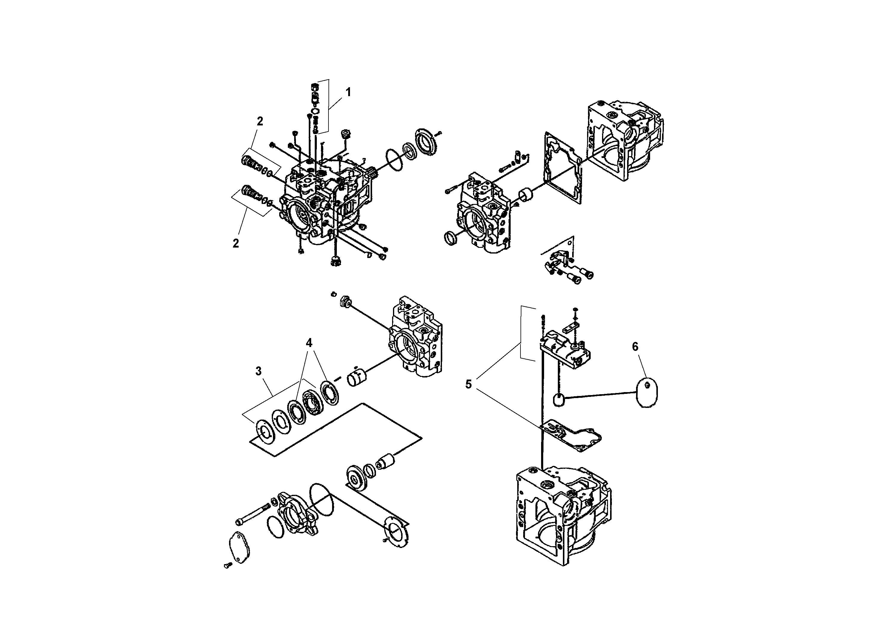 Схема запчастей Volvo PF4410 - 98187 Traction Drive Pump Assembly PF4410 S/N 197449-