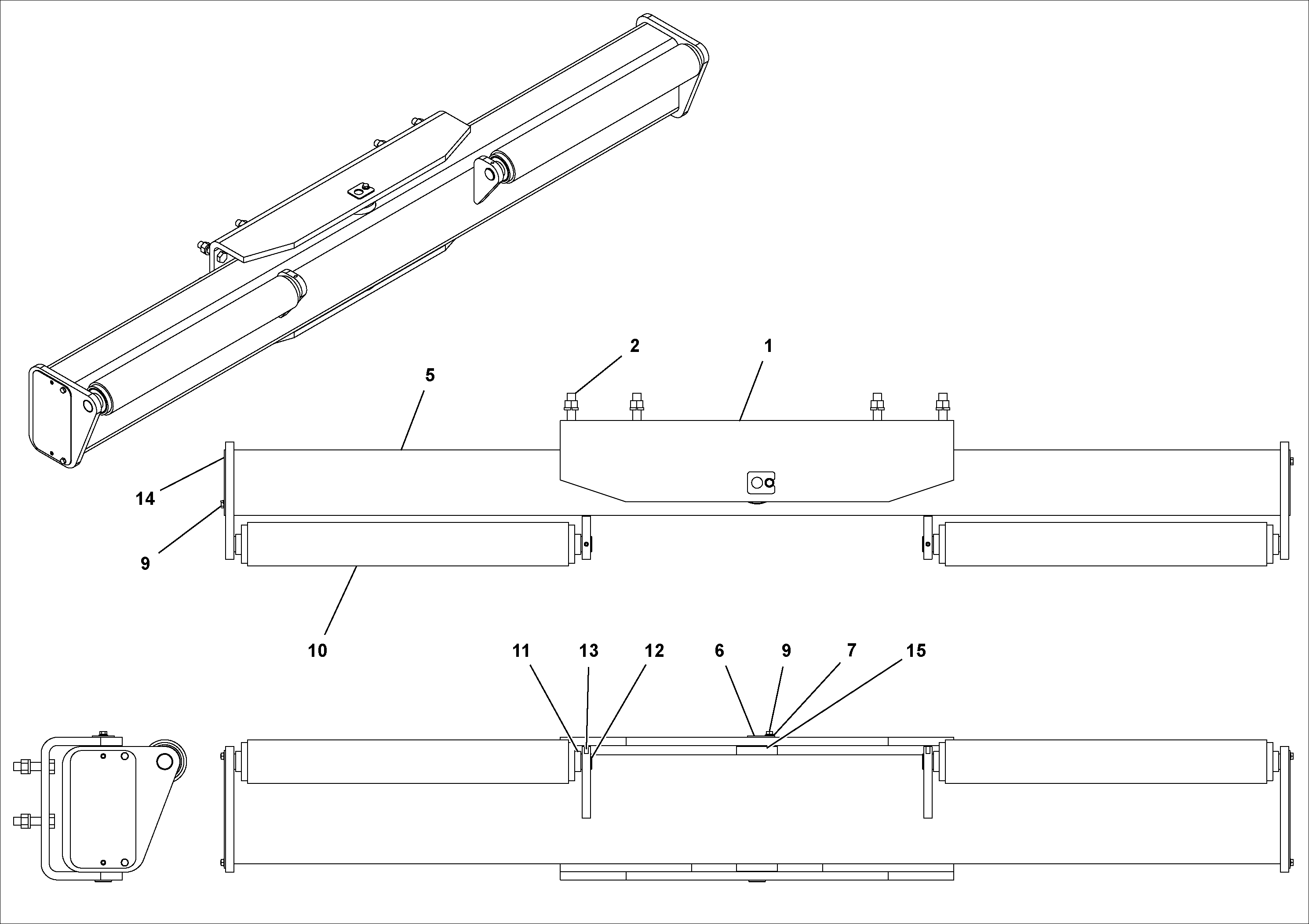 Схема запчастей Volvo PF4410 - 94627 Oscillating Push Roller Assembly PF4410 S/N 197449-