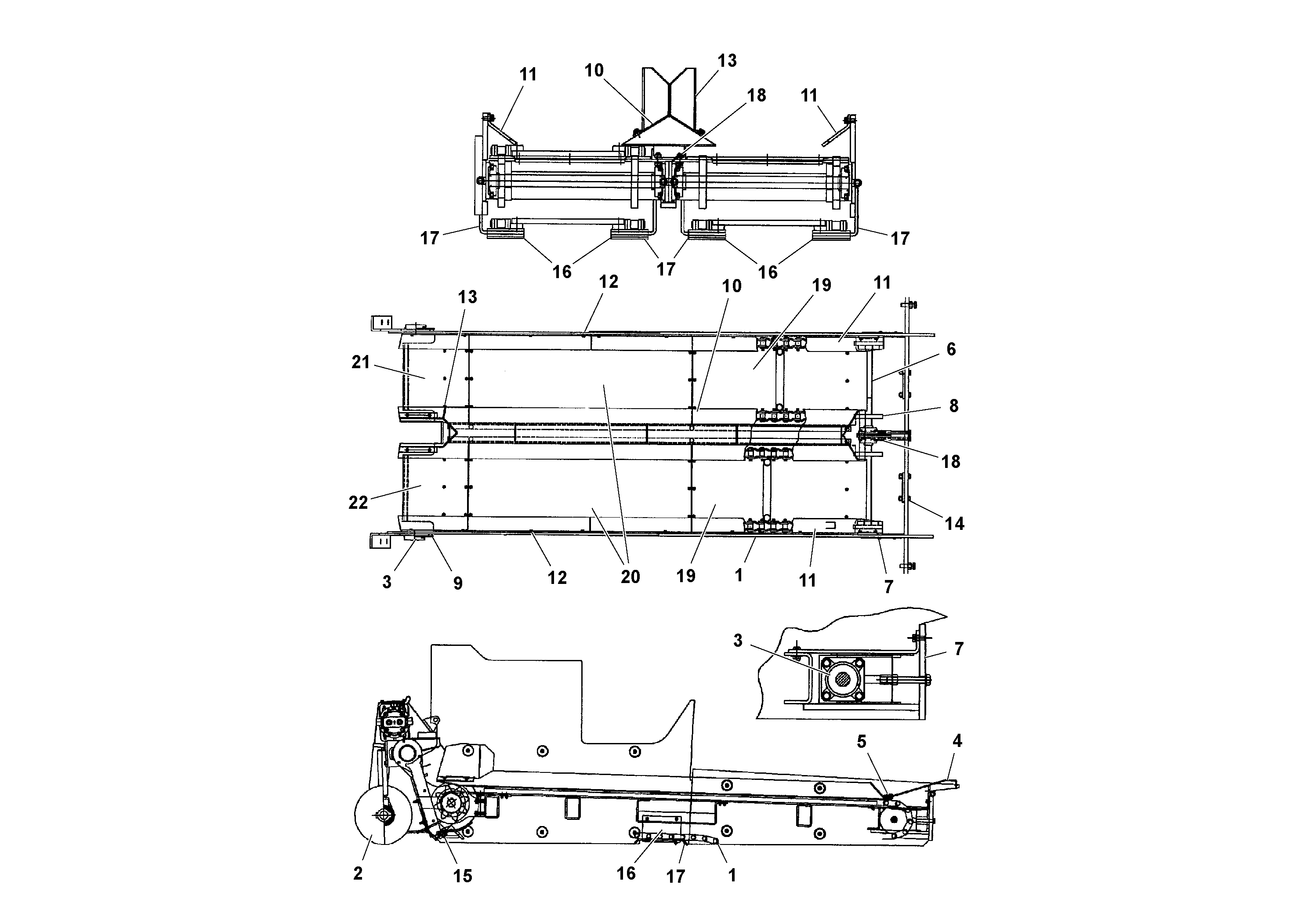 Схема запчастей Volvo PF4410 - 101165 Auger/conveyor Arrangement PF4410 S/N 197449-