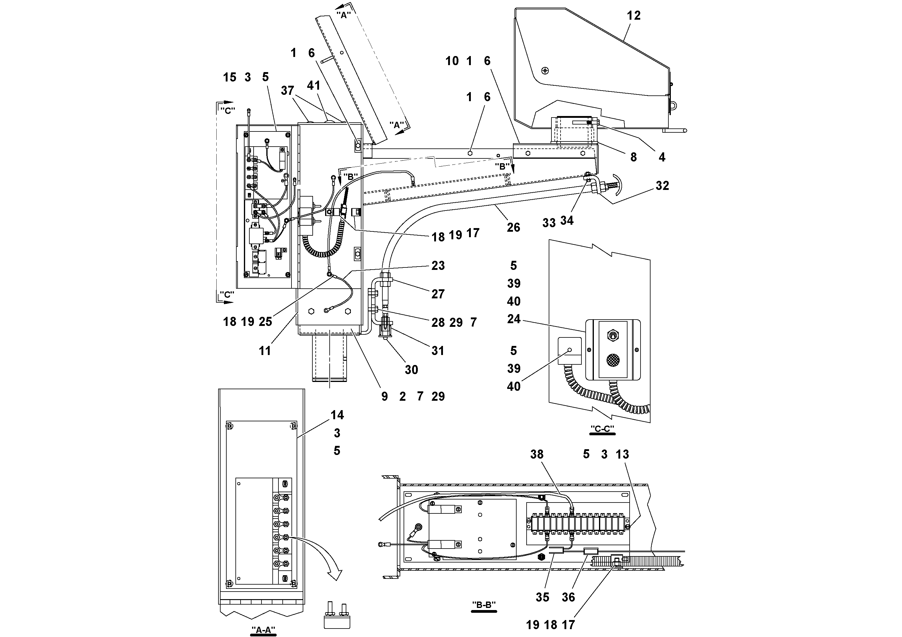 Схема запчастей Volvo PF4410 - 79590 Pedestal Assembly PF4410 S/N 375009-