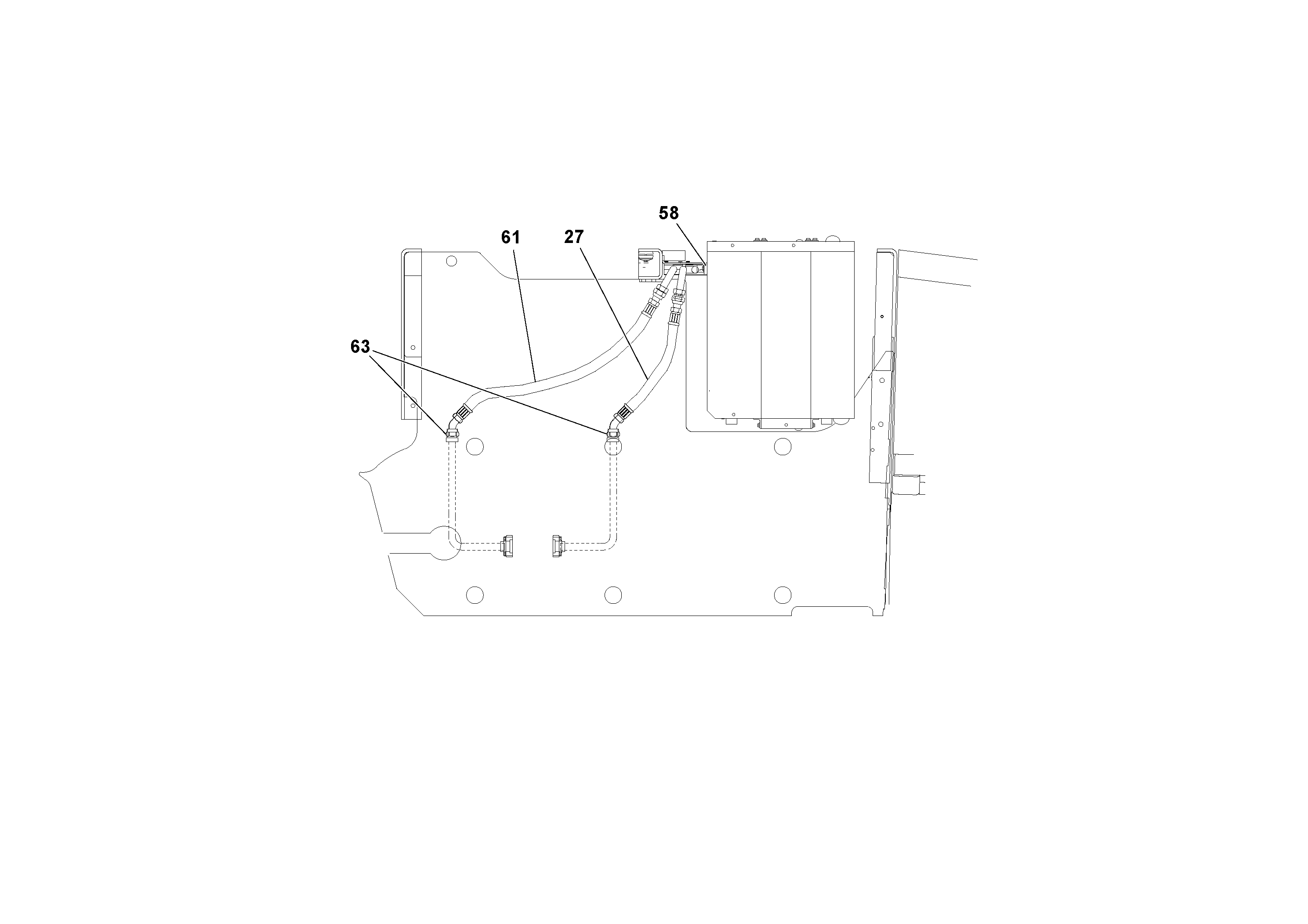 Схема запчастей Volvo PF4410 - 77015 Traction Hydraulic System PF4410 S/N 375009-