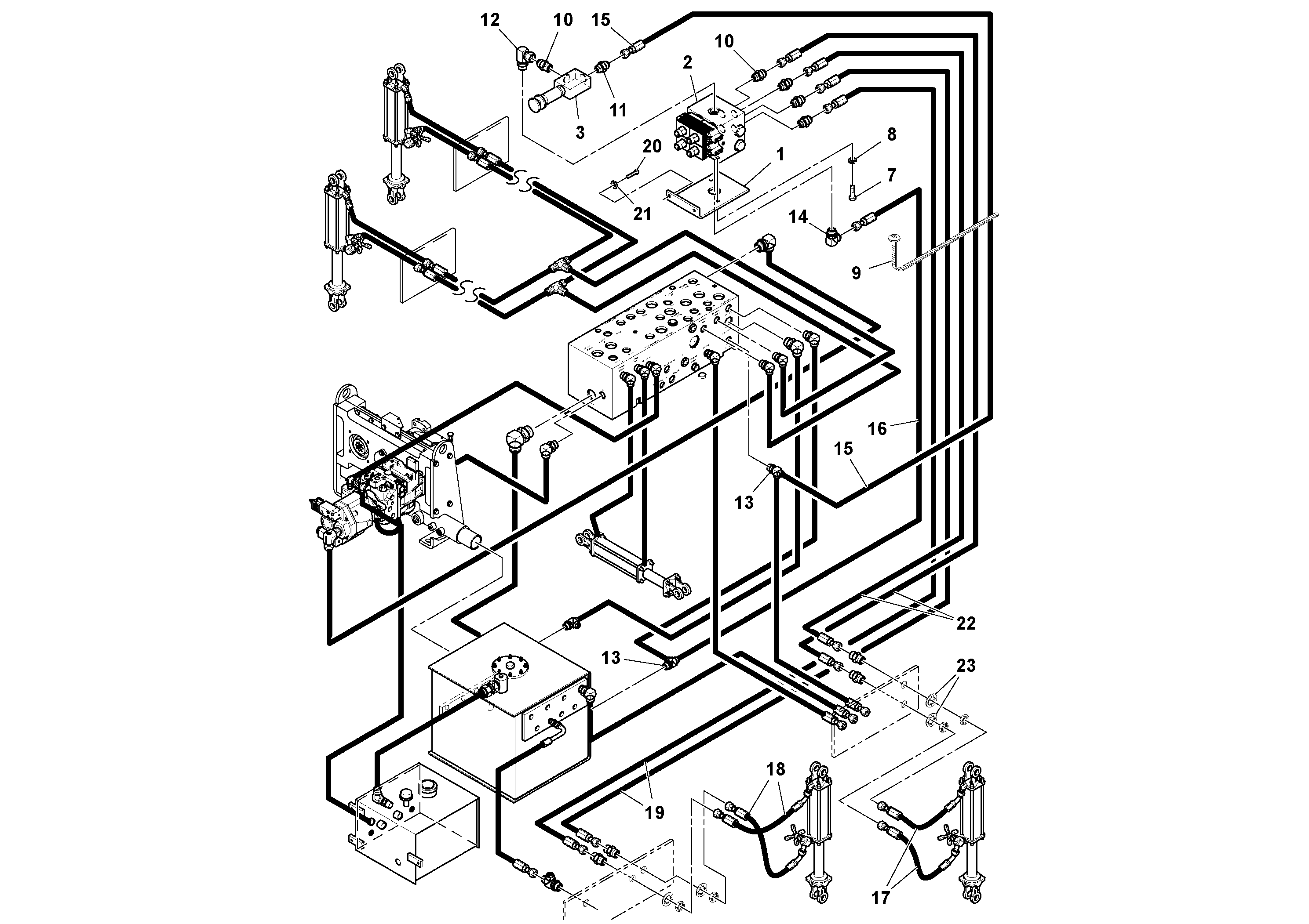 Схема запчастей Volvo PF4410 - 77025 Power Tunnel Assembly PF4410 S/N 375009-