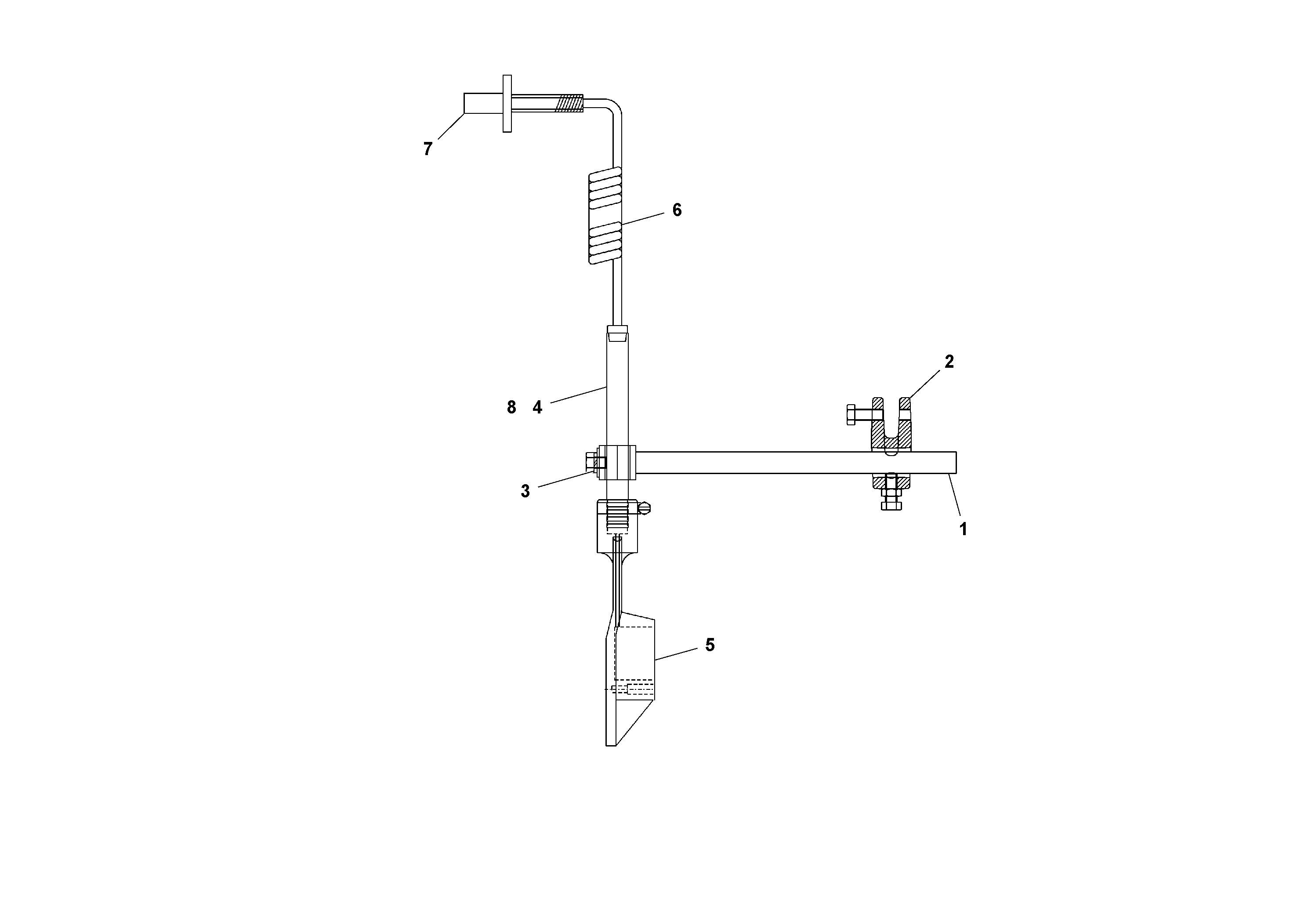 Схема запчастей Volvo PF4410 - 93640 Feed Control Paddle Assembly PF4410 S/N 197449-
