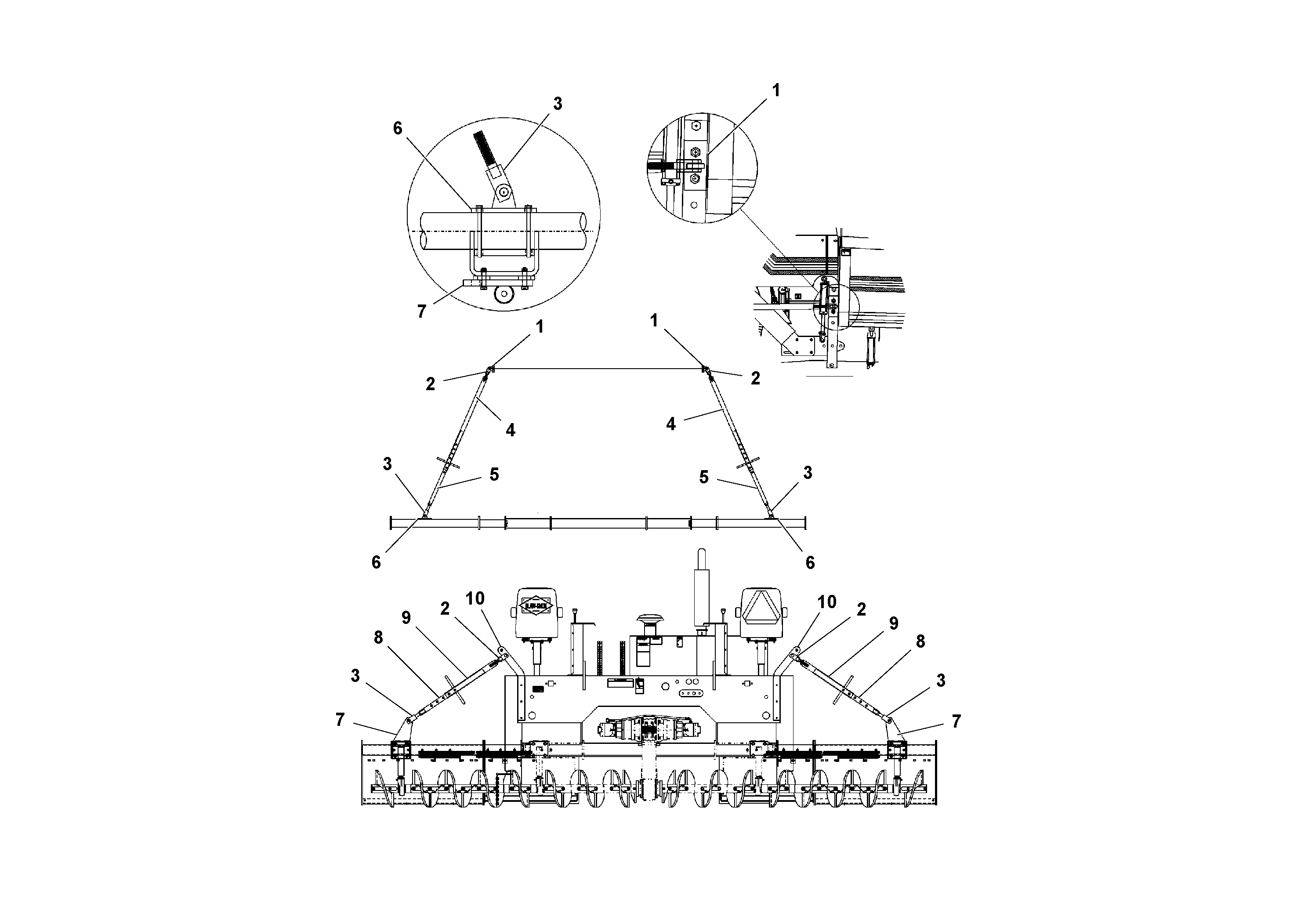 Схема запчастей Volvo PF4410 - 93650 Auger Tunnel Extension Brace Kit PF4410 S/N 197449-