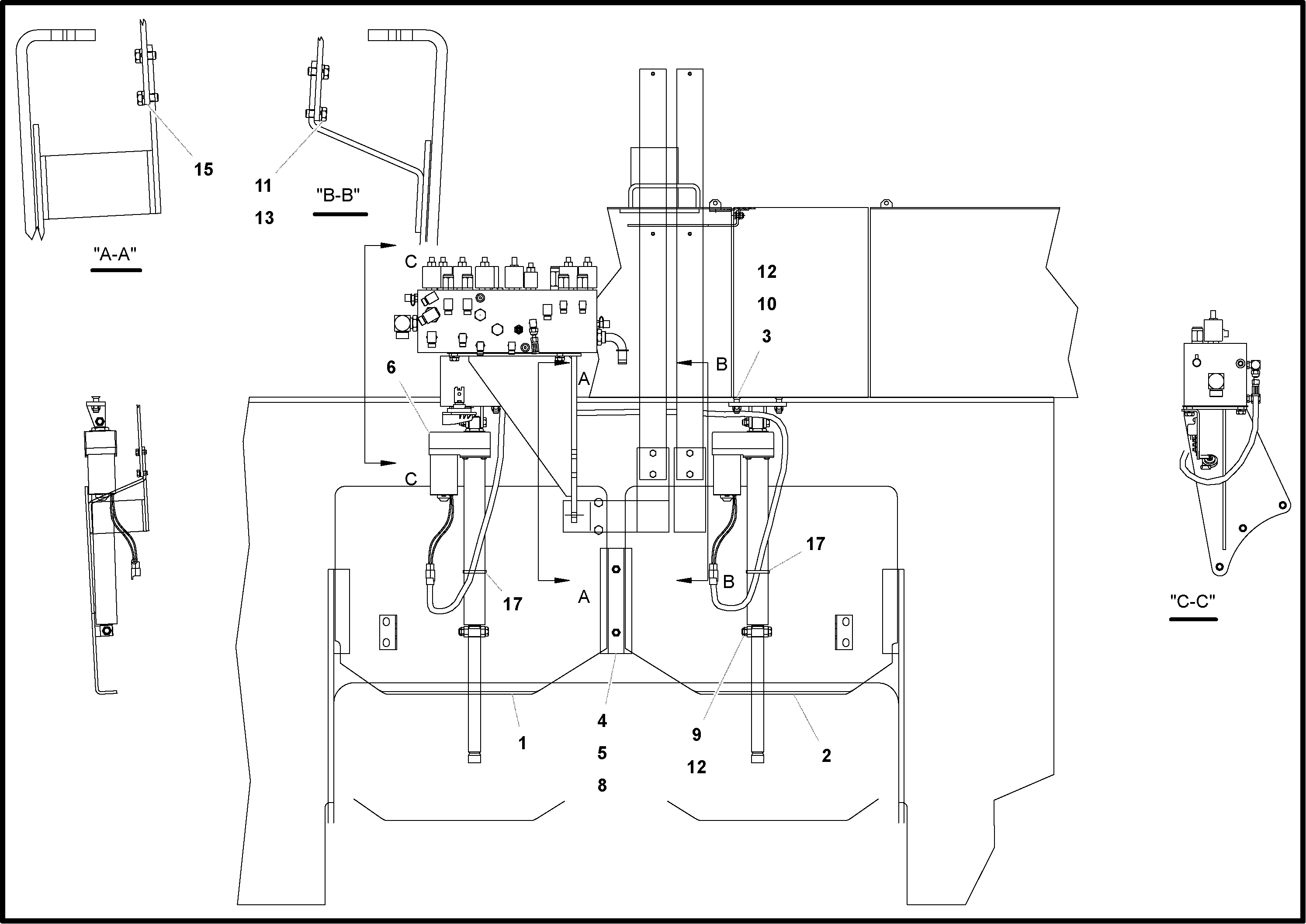Схема запчастей Volvo PF4410 - 95756 Power Flowgate Arrangement PF4410 S/N 197449-