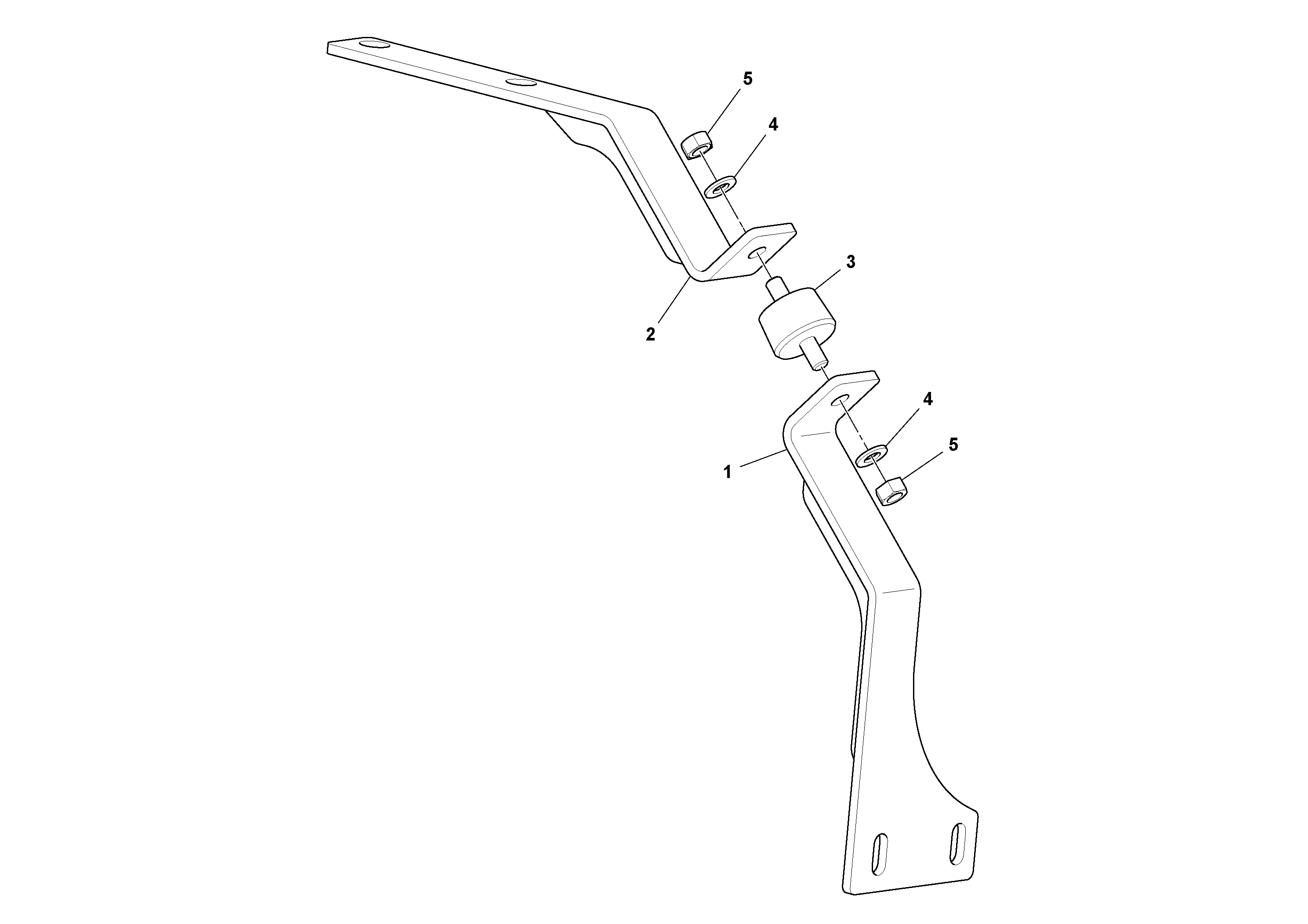 Схема запчастей Volvo PF4410 - 80479 Radiator Mounting Installation PF4410 S/N 375009-