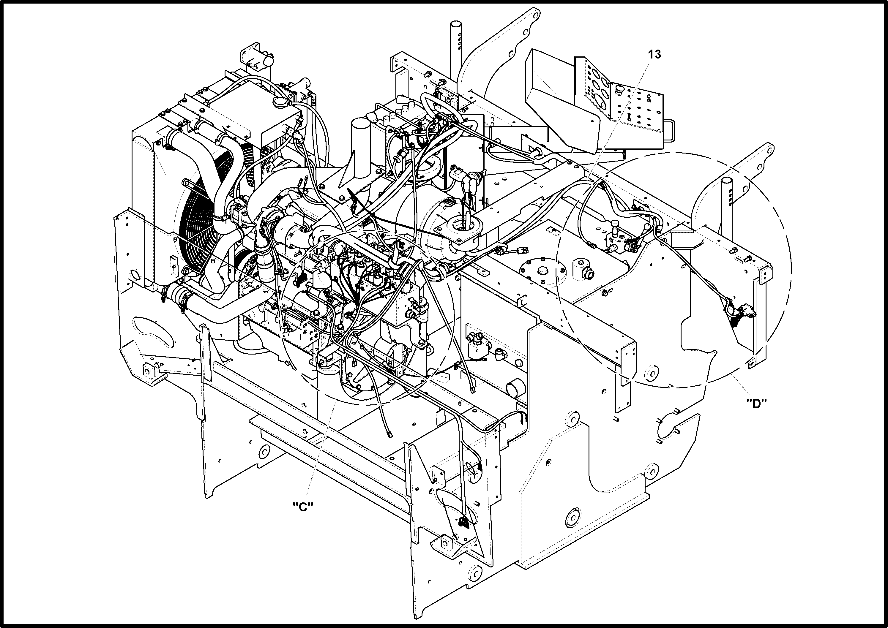 Схема запчастей Volvo PF4410 - 76968 Electrical Installation PF4410 S/N 375009-
