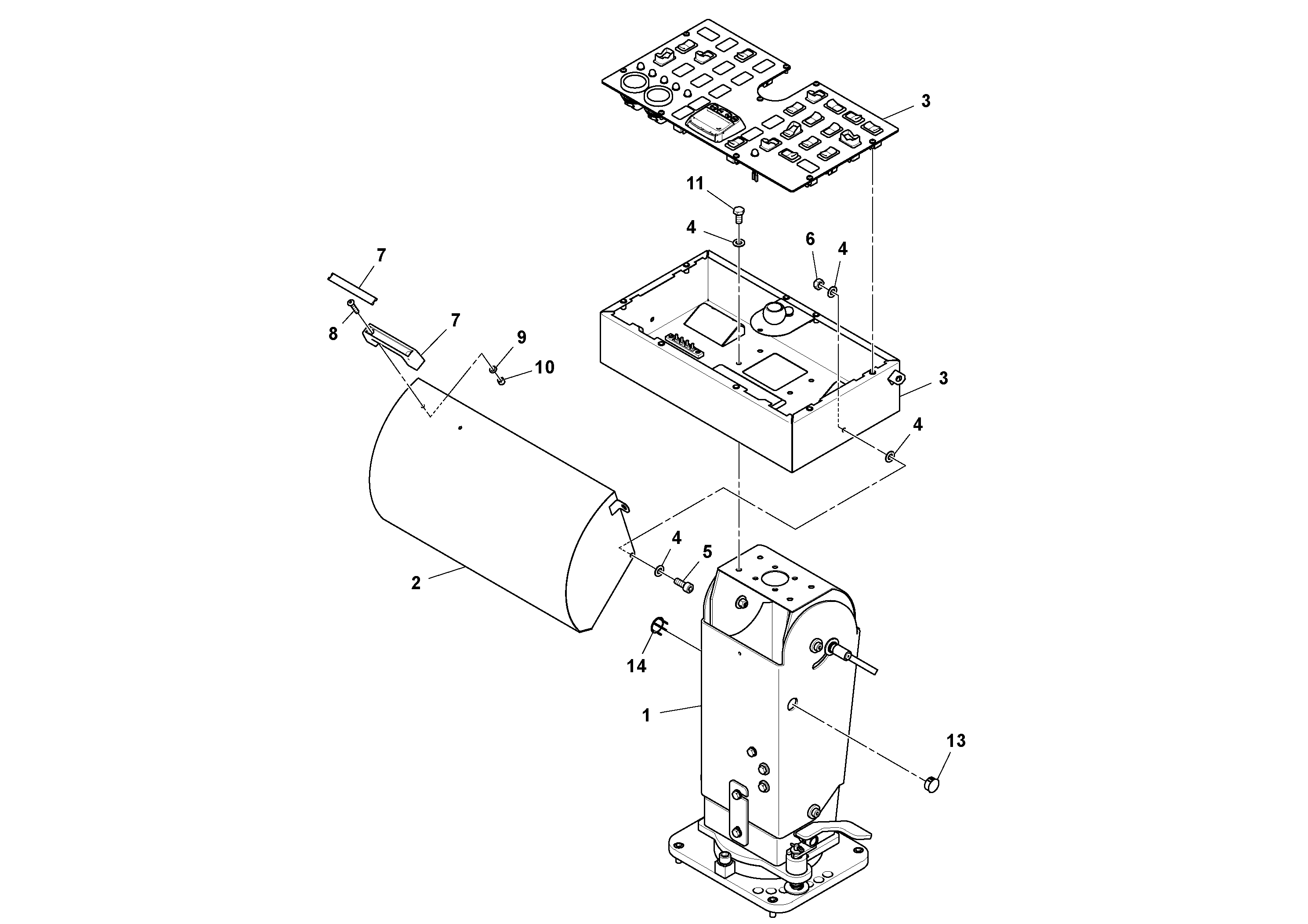 Схема запчастей Volvo PF6110 - 80591 Track Console Installation PF6110 S/N 197474 -