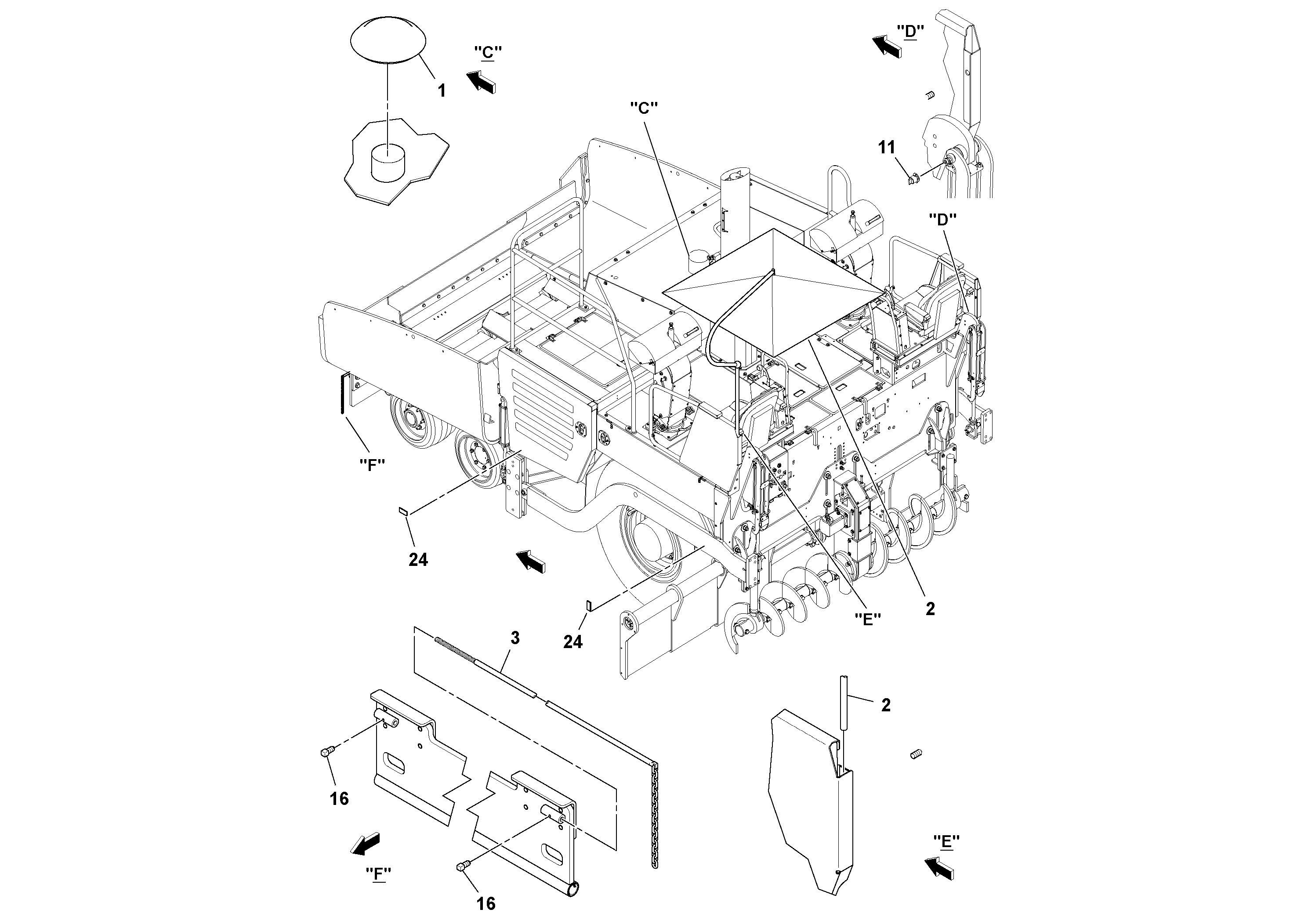 Схема запчастей Volvo PF6110 - 41038 Miscellaneous Equipment PF6110 S/N 197474 -
