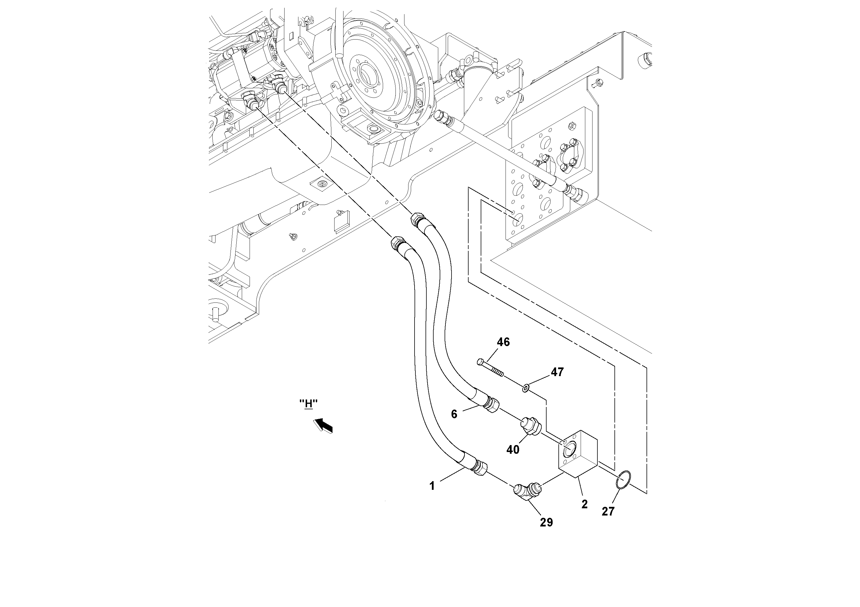 Схема запчастей Volvo PF6110 - 69005 Hydraulic Cooler Installation PF6110 S/N 197474 -