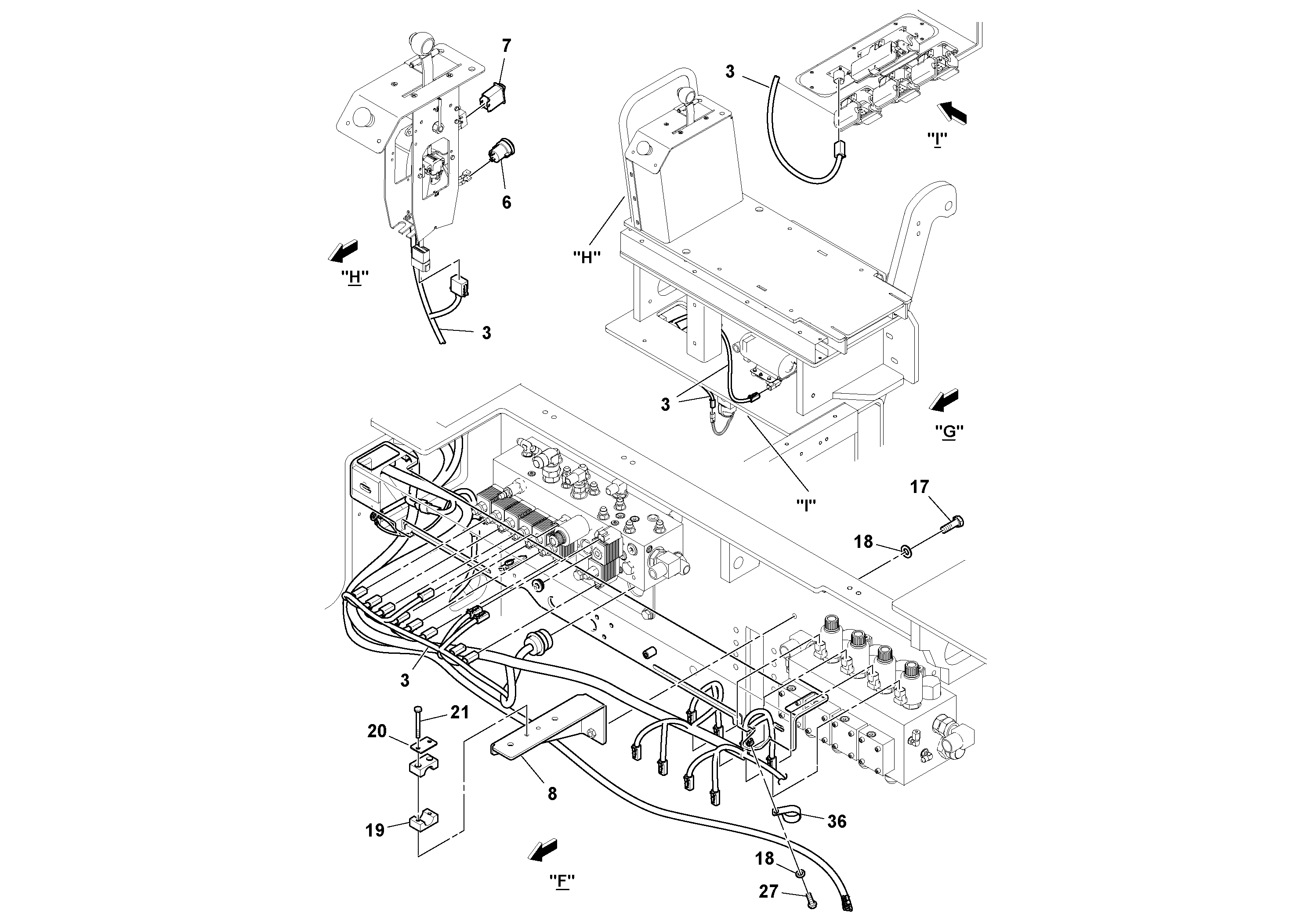 Схема запчастей Volvo PF6110 - 45292 Harness Installation PF6110 S/N 197474 -