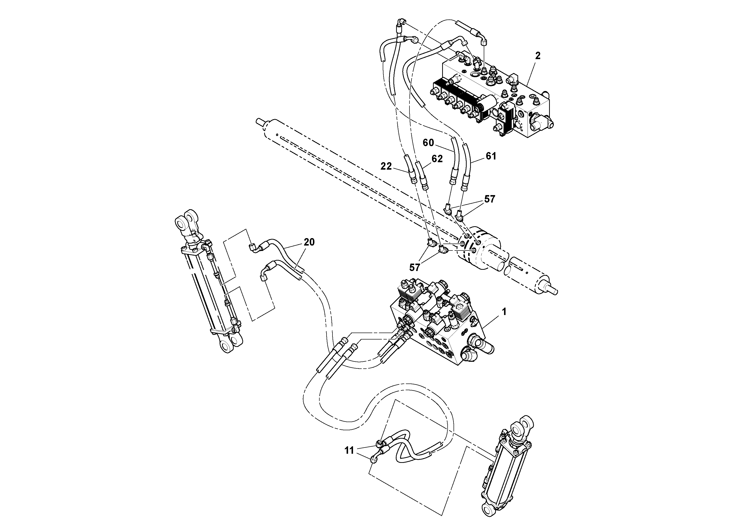 Схема запчастей Volvo PF6110 - 24387 Hydraulic Gear Pump Installation PF6110 S/N 197474 -